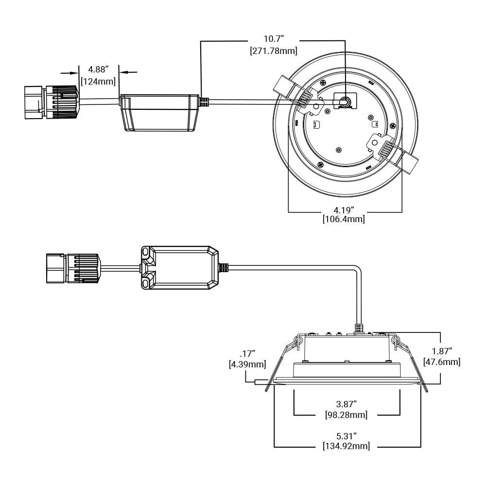 QuickLink Low Voltage, 4 in. Selectable CCT 2700-5000K, 600 Lumens, Recessed Canless LED Starter Kit-4pack, Dimmable