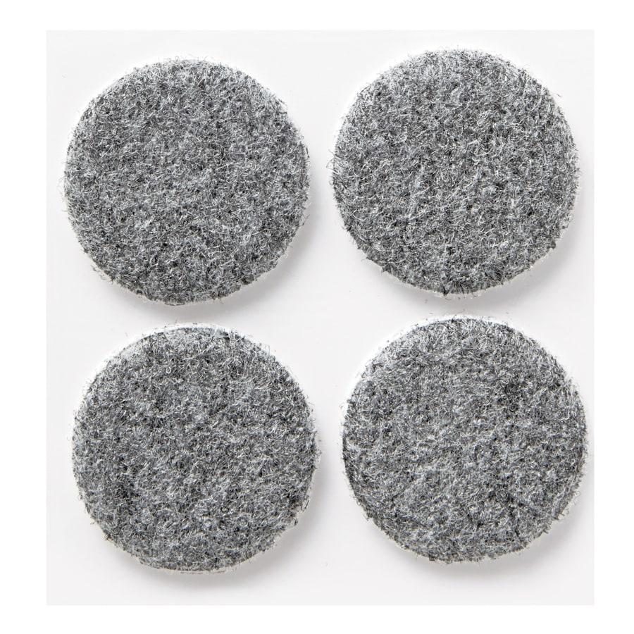Gray Heavy Duty Round Felt Floor Pads, 1.5 inches, 4-Pack
