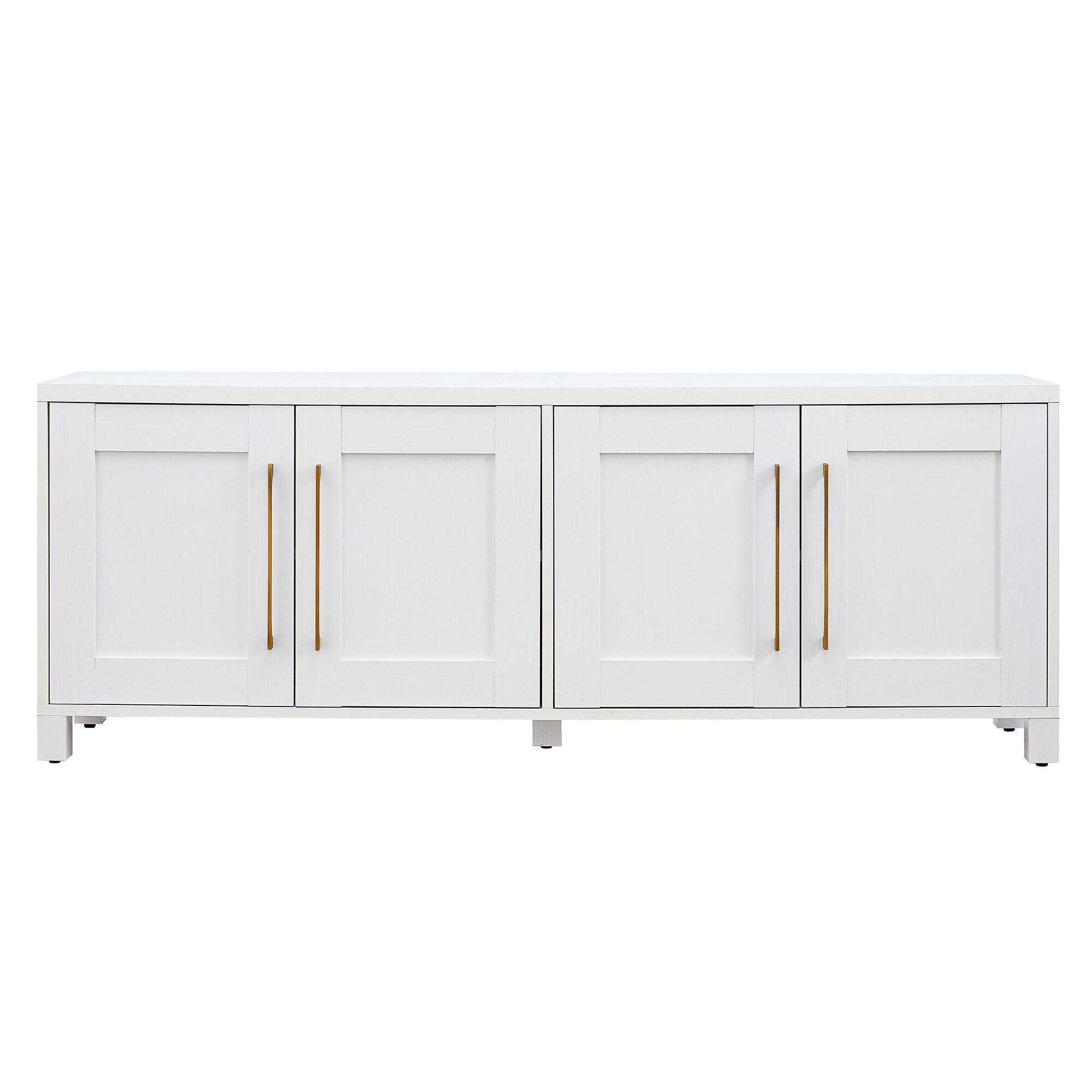 Evelyn&Zoe Chabot Rectangular TV Stand for TV's up to 75", White