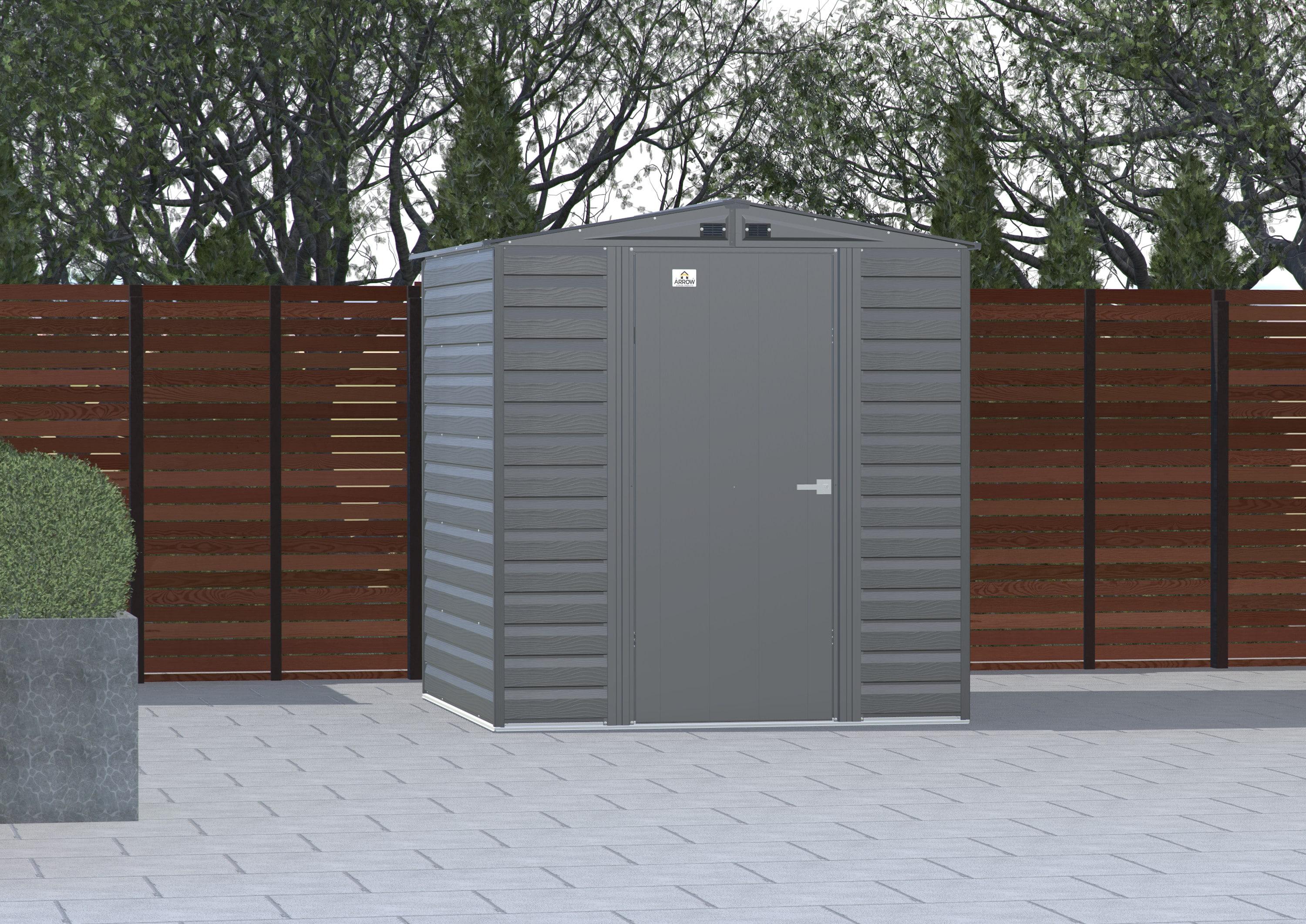 Arrow 6 ft. W x 7 ft. D Galvanized Steel	 Storage Shed