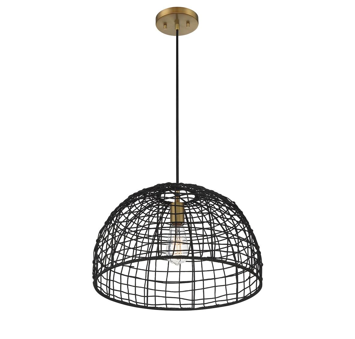 Trade Winds Lighting 1-Light Pendant Light In Black