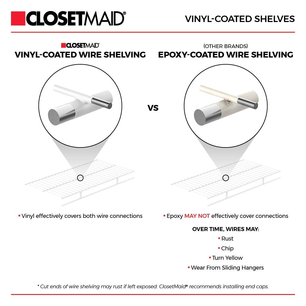 ShelfTrack 60" W - 96" W Closet System Starter Kit