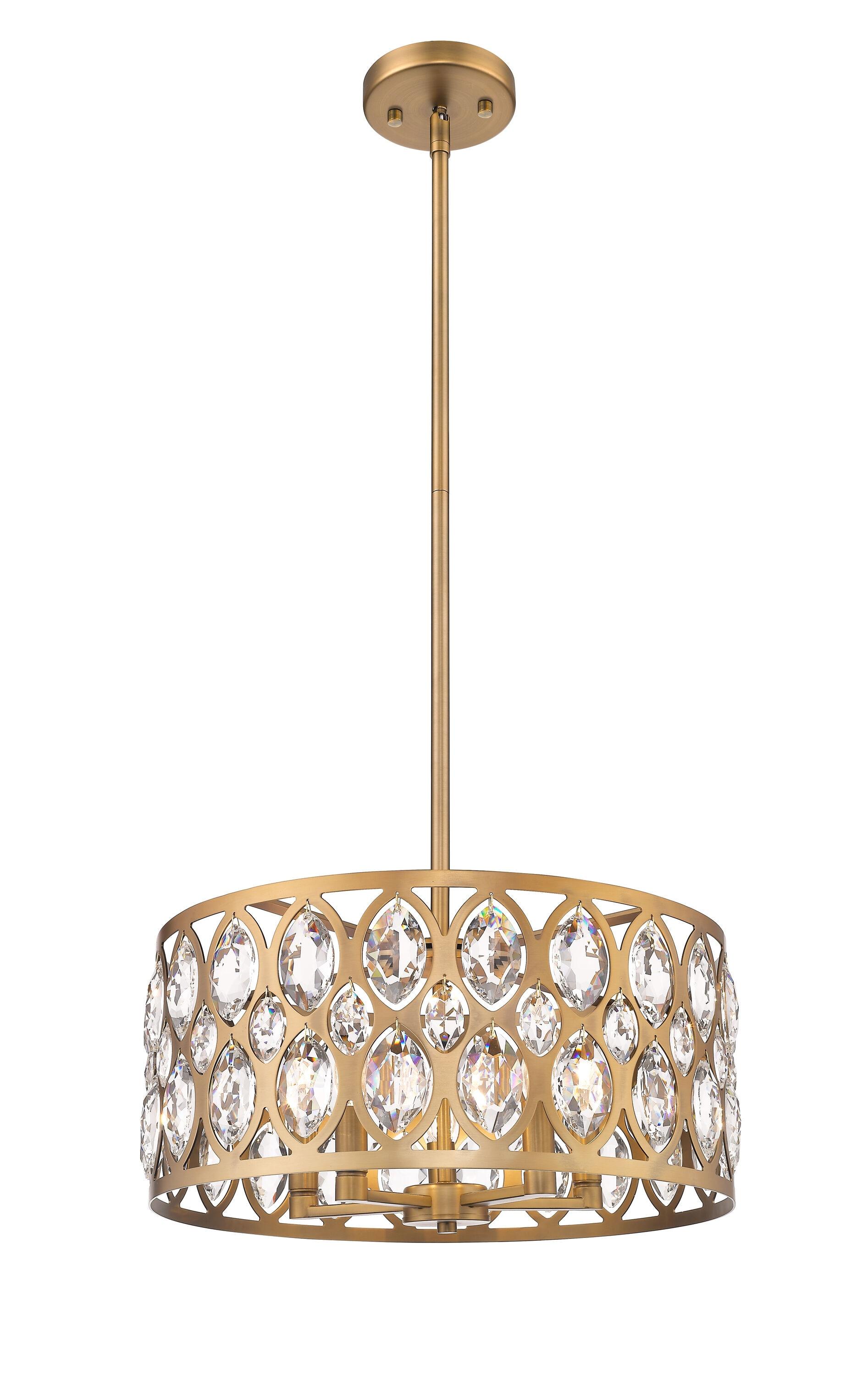 Z-Lite Dealey 5 - Light Chandelier in  Heirloom Brass