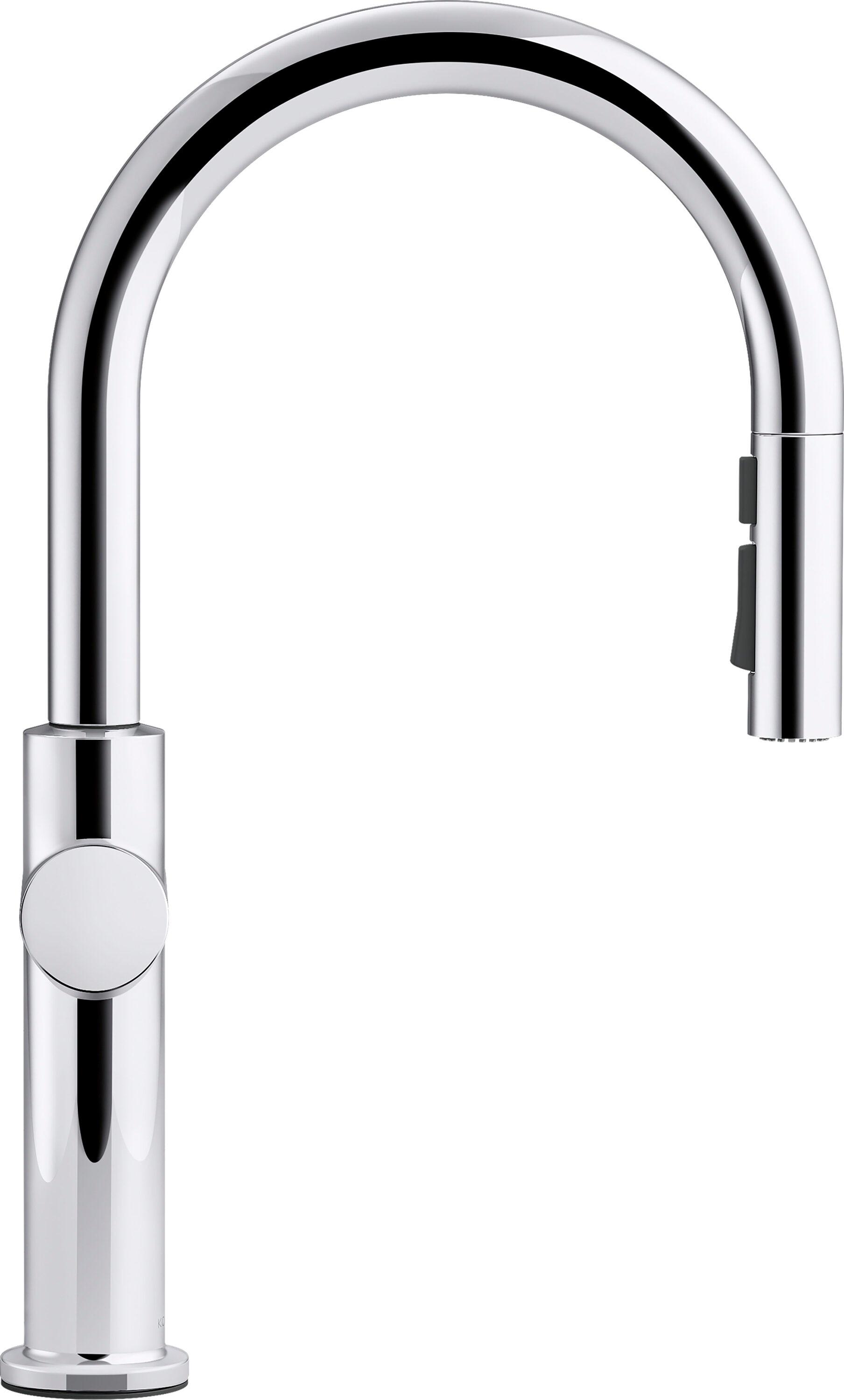 Kohler Crue Single Handle Pull Down Kitchen Faucet with Three-Function Pull Down Sprayer