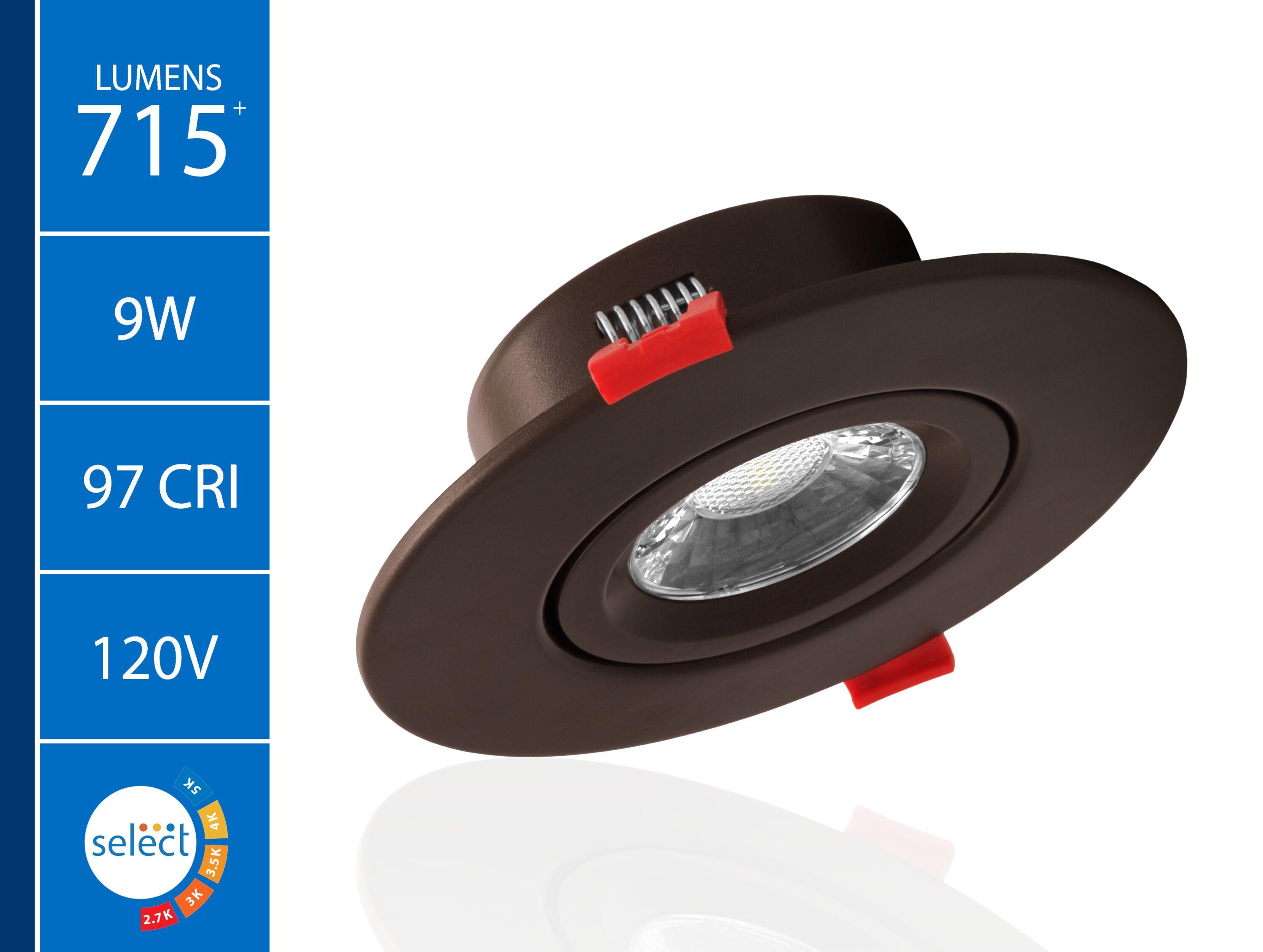 DGC43 4'' Selectable Color Temperature Dimmable Air-Tight IC Rated LED Canless Recessed Lighting Kit