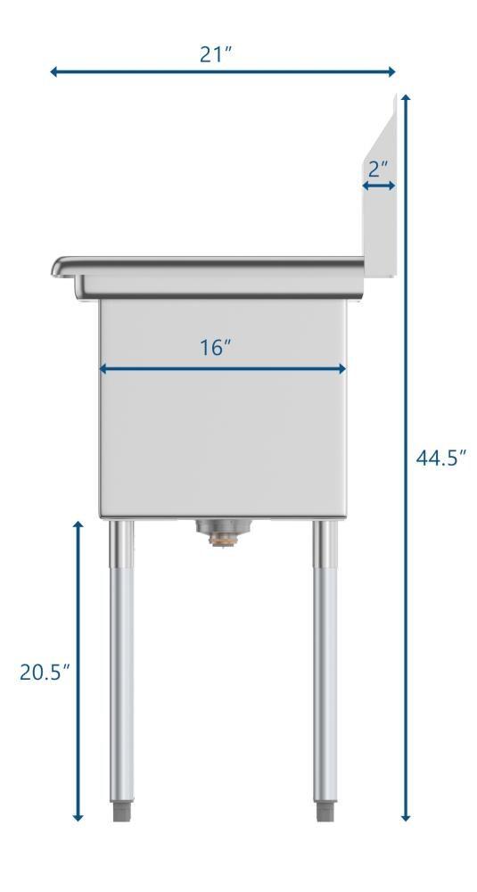 33" x 21" Freestanding Service Sink