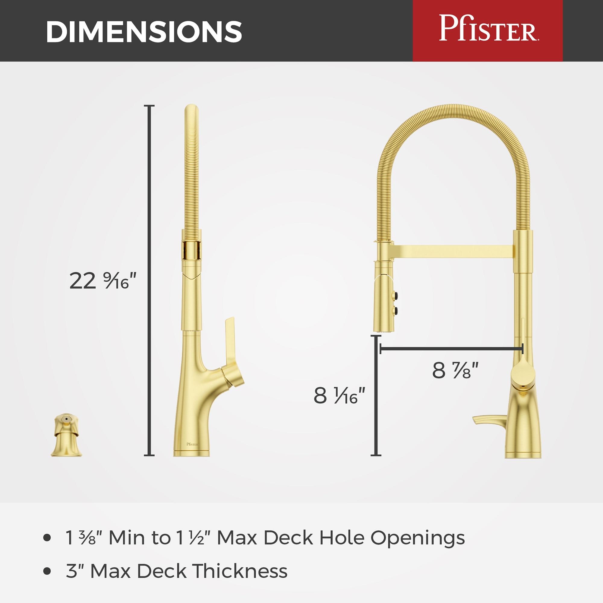 Ceylon Single Handle Culinary Pull Down Sprayer Kitchen Faucet in Brushed Gold