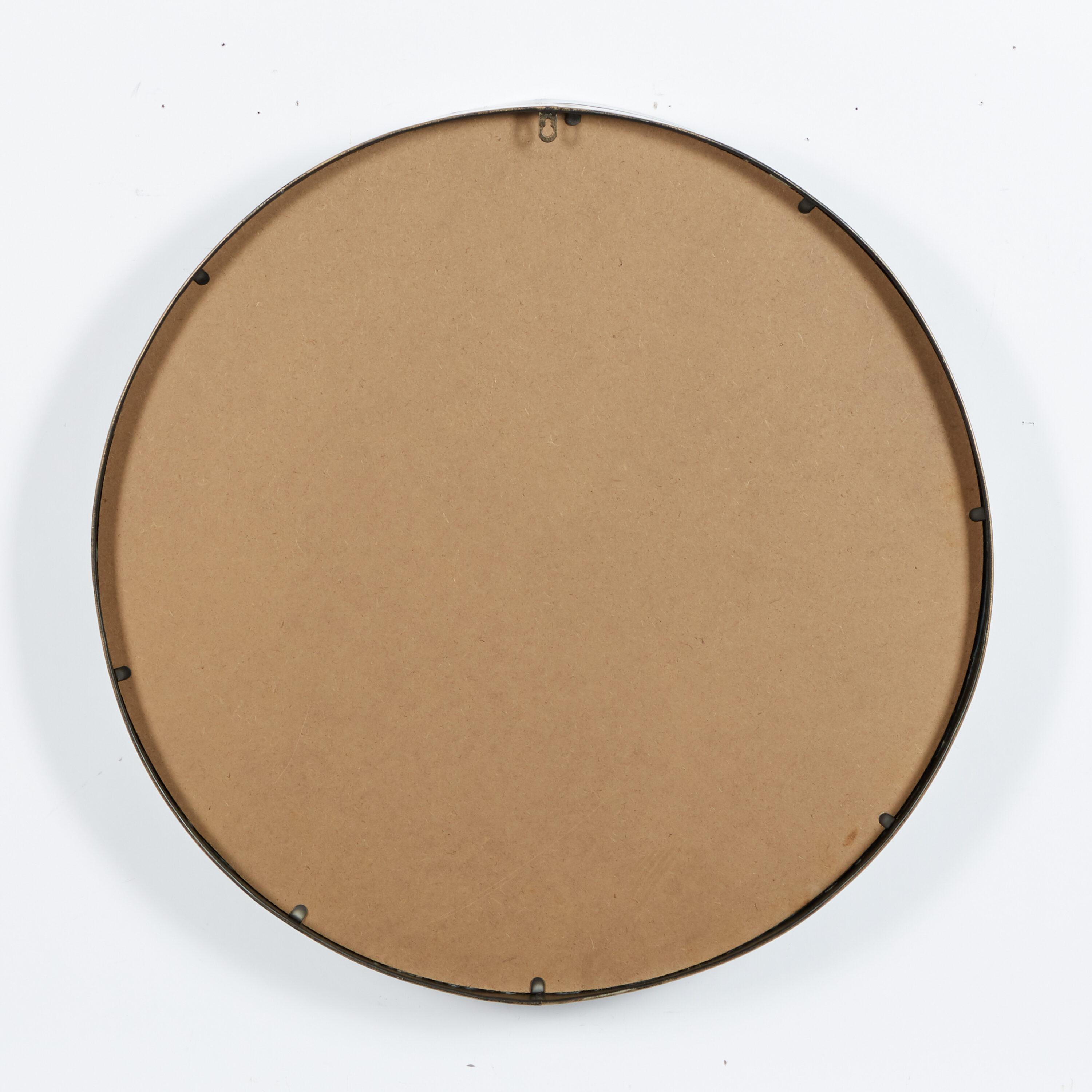 DecMode 32" x 32" Brown Wall Mirror with Thin Frame
