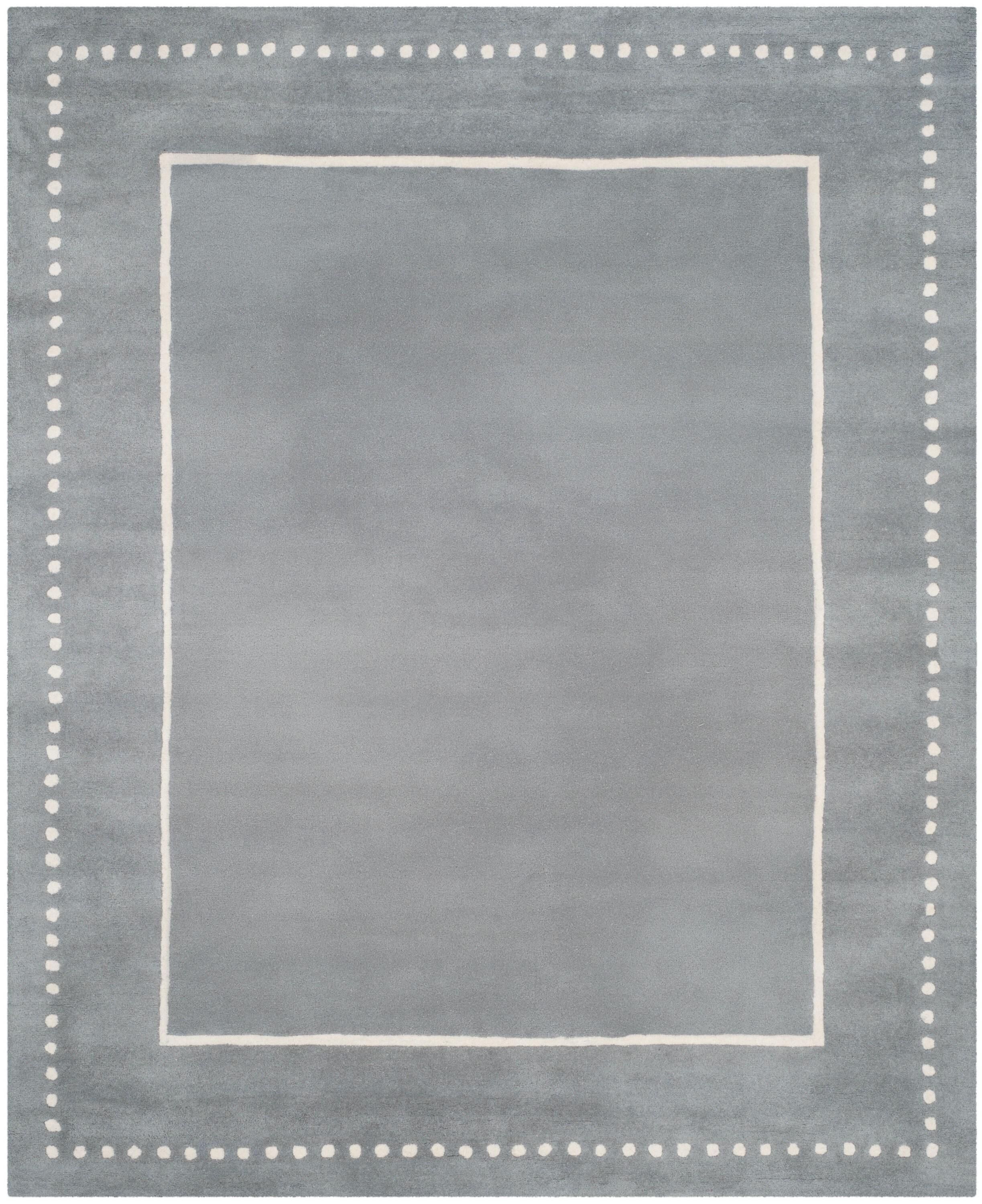 Bella BEL151 Hand Tufted Area Rug - Silver/Ivory - 8'x10' - Safavieh.