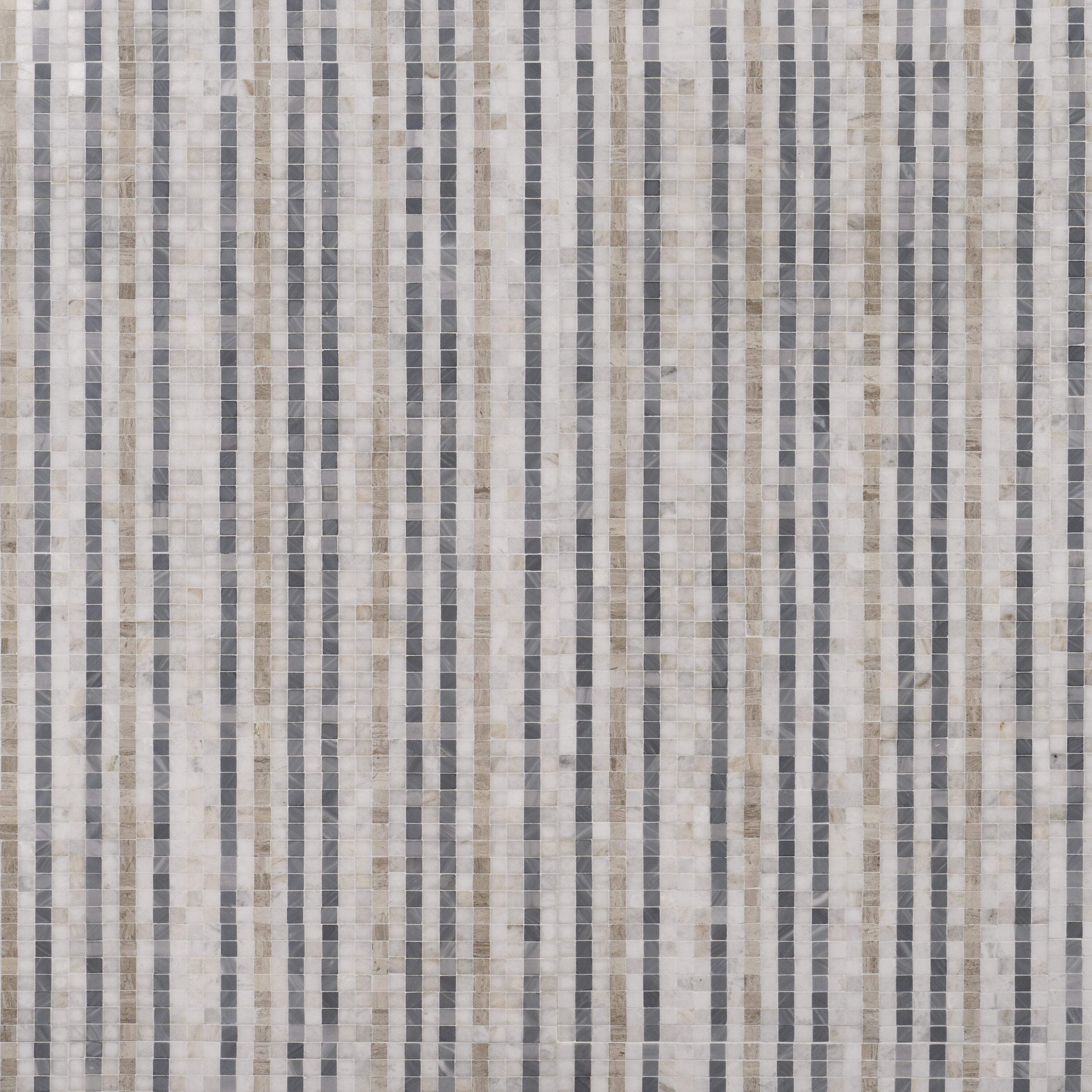 Minute 12" x 12" Marble Grid Wall & Floor Tile