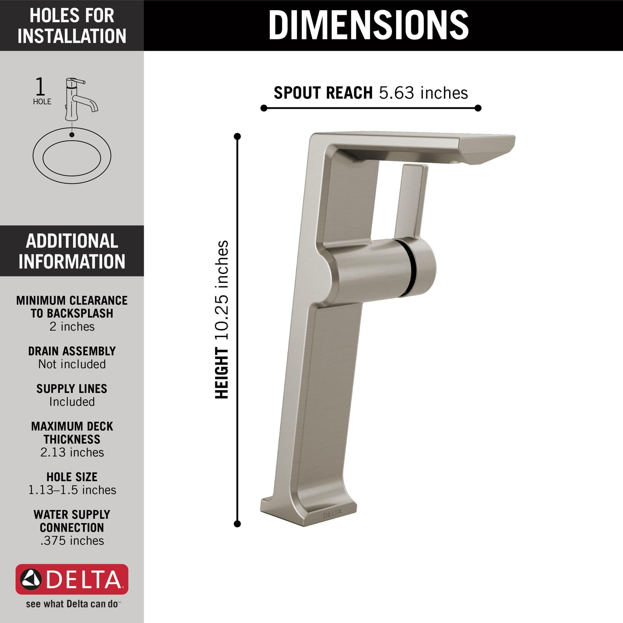 Pivotal Single Hole Bathroom Faucet with Drain Assembly and Diamond™ Seal Technology