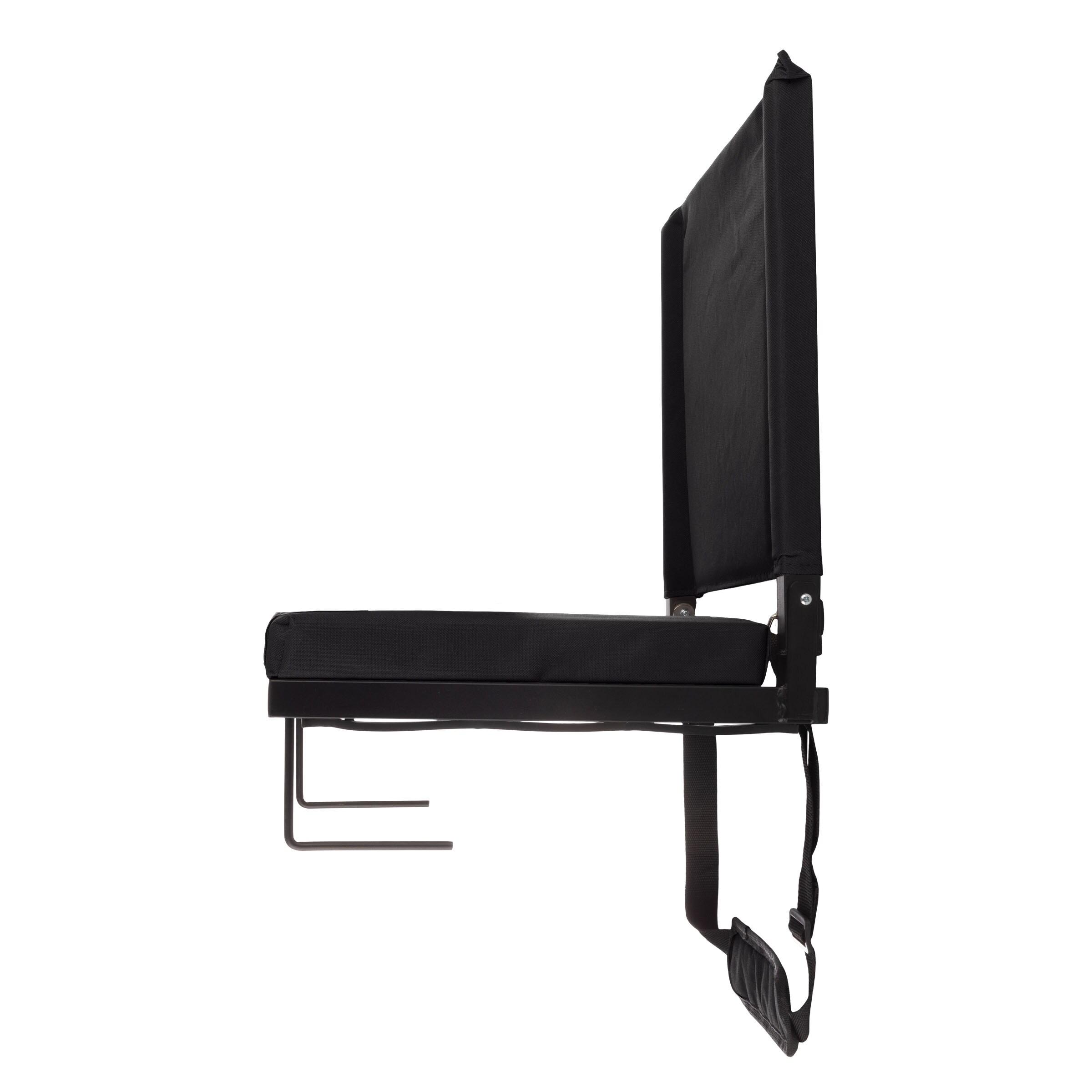 Home-Complete Bleacher Seat Stadium Cushion, Black