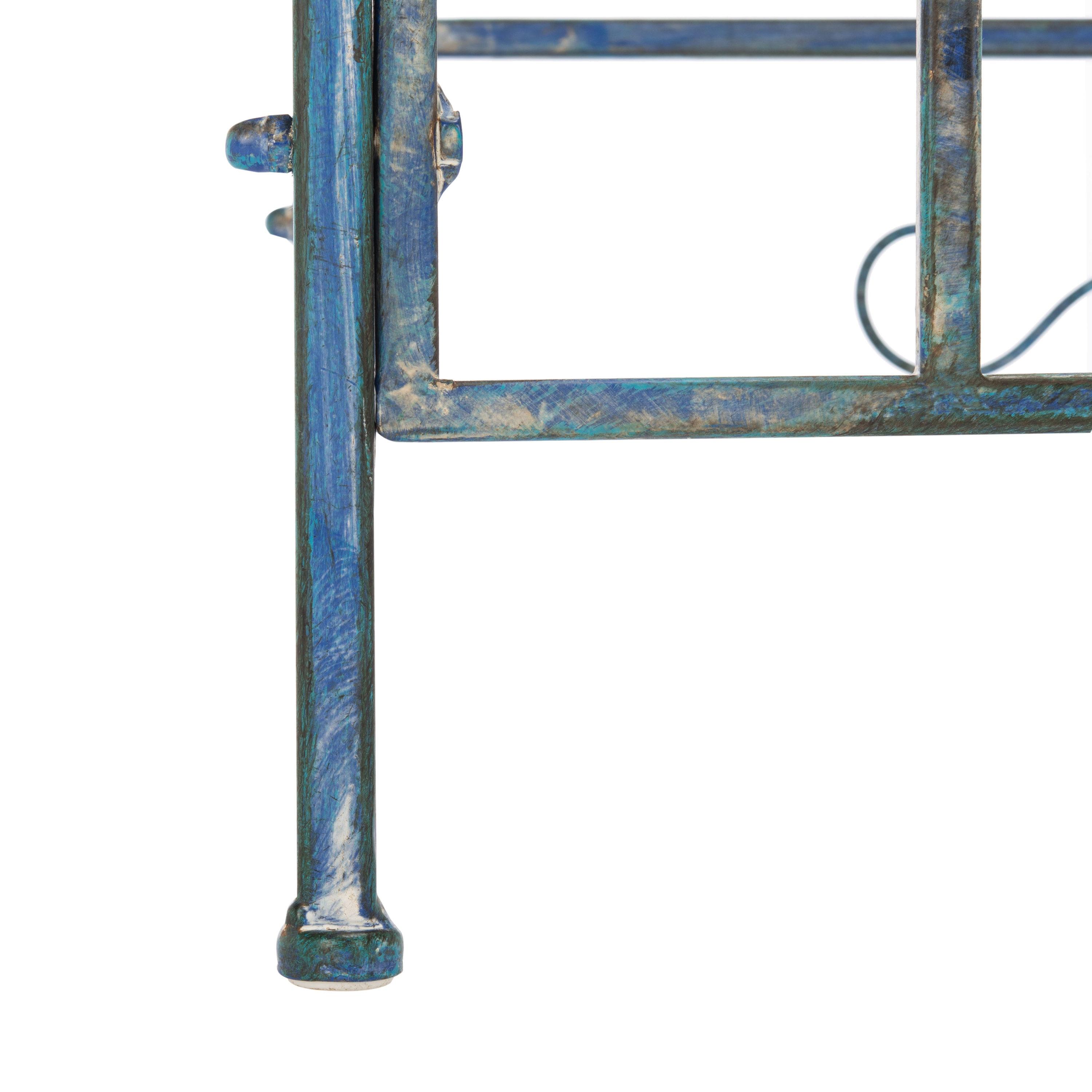 Noreen 3 Tier Indoor and Outdoor Shelf - Antique Blue - Safavieh