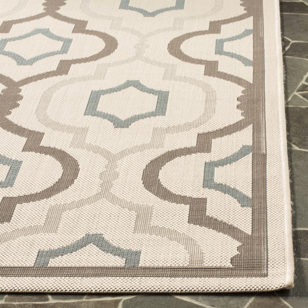 Courtyard CY7938 Power Loomed Indoor and Outdoor Area Rug - Beige/Dark Beig - 9'x12' - Safavieh