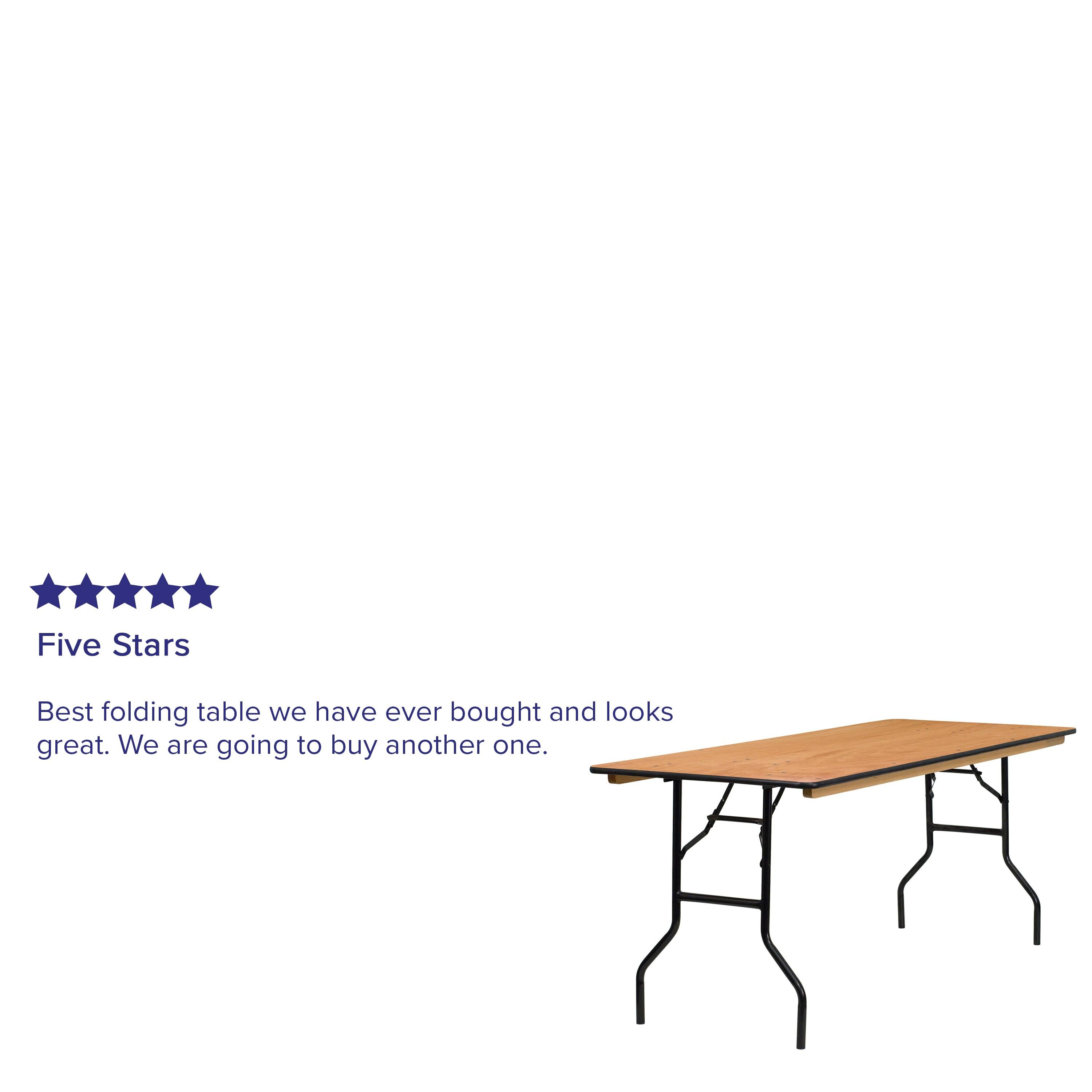 Flash Furniture Wofford Rectangular Wooden Folding Training and Event Table