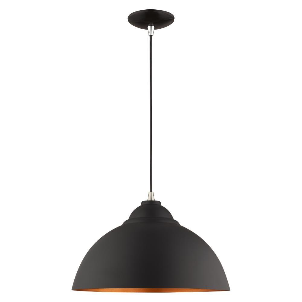Livex Lighting Metal Shade 1 - Light Chandelier in  Black
