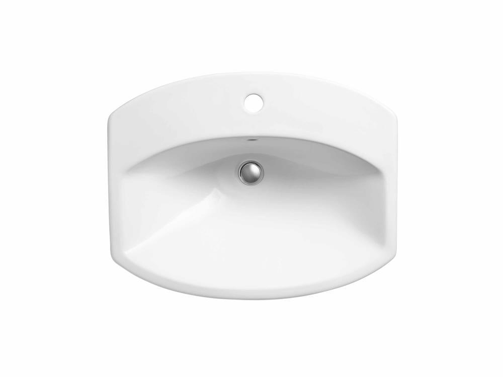 Cimarron® Vitreous China Rectangular Drop-In Bathroom Sink with Overflow