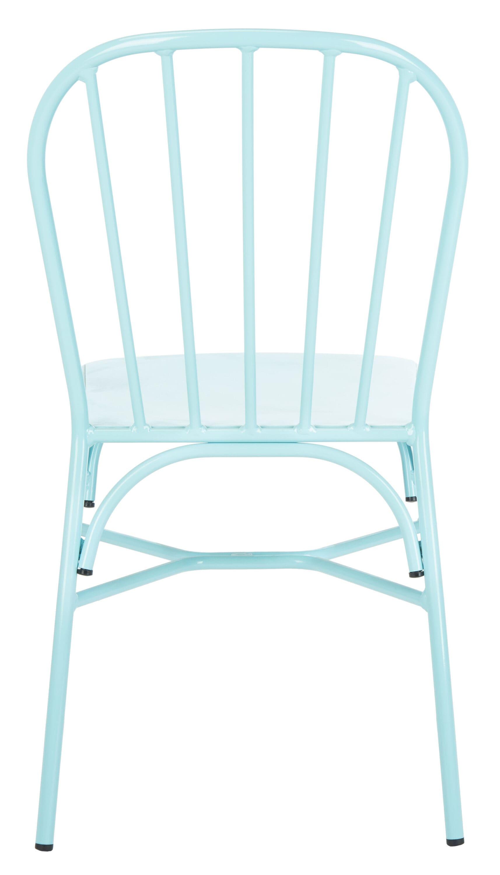 SAFAVIEH Everleigh Outdoor Patio Side Chair, Baby Blue, Set of 2