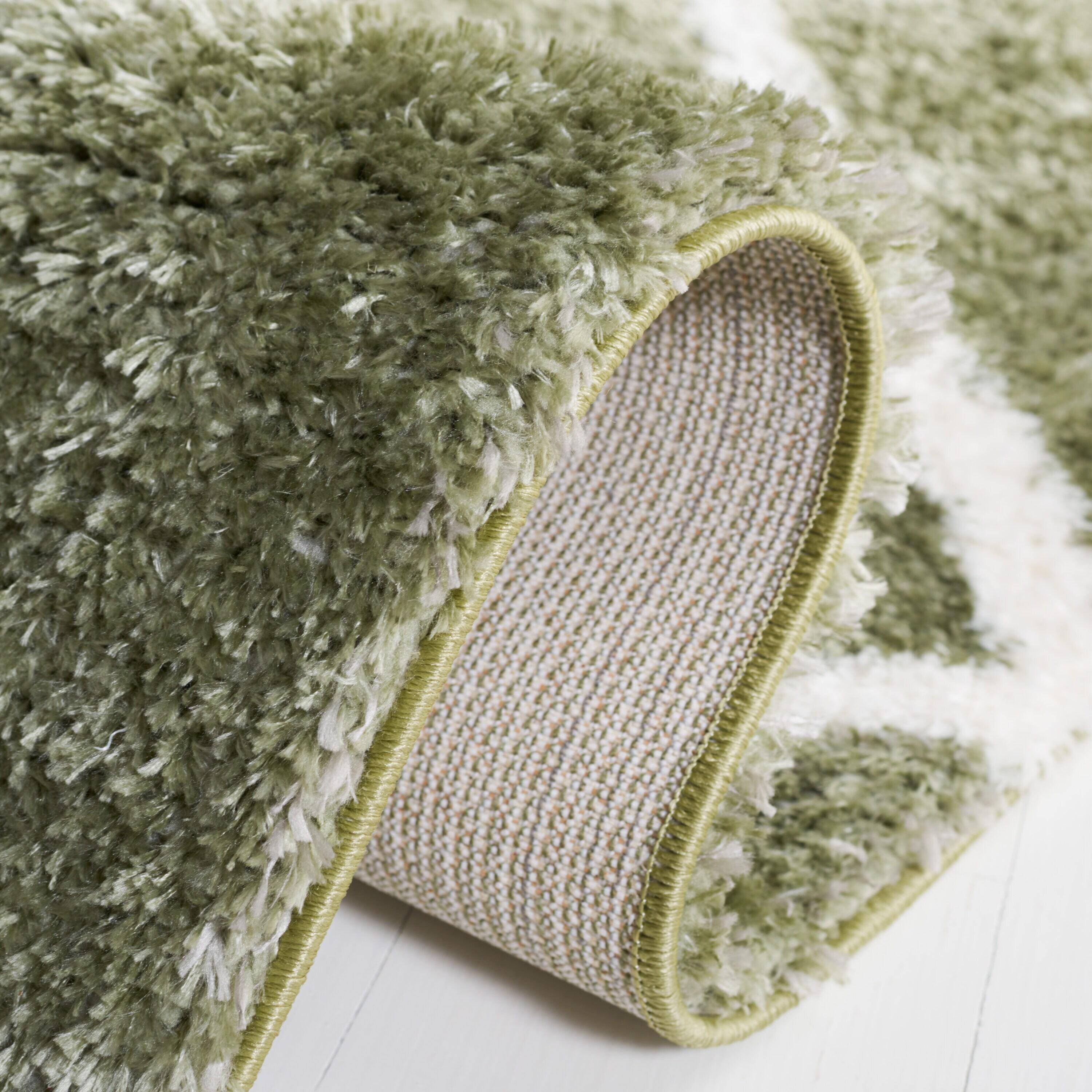 Tahoe Shag THO676 Power Loomed Area Rug - Sage/White - 5'x7' - Safavieh.