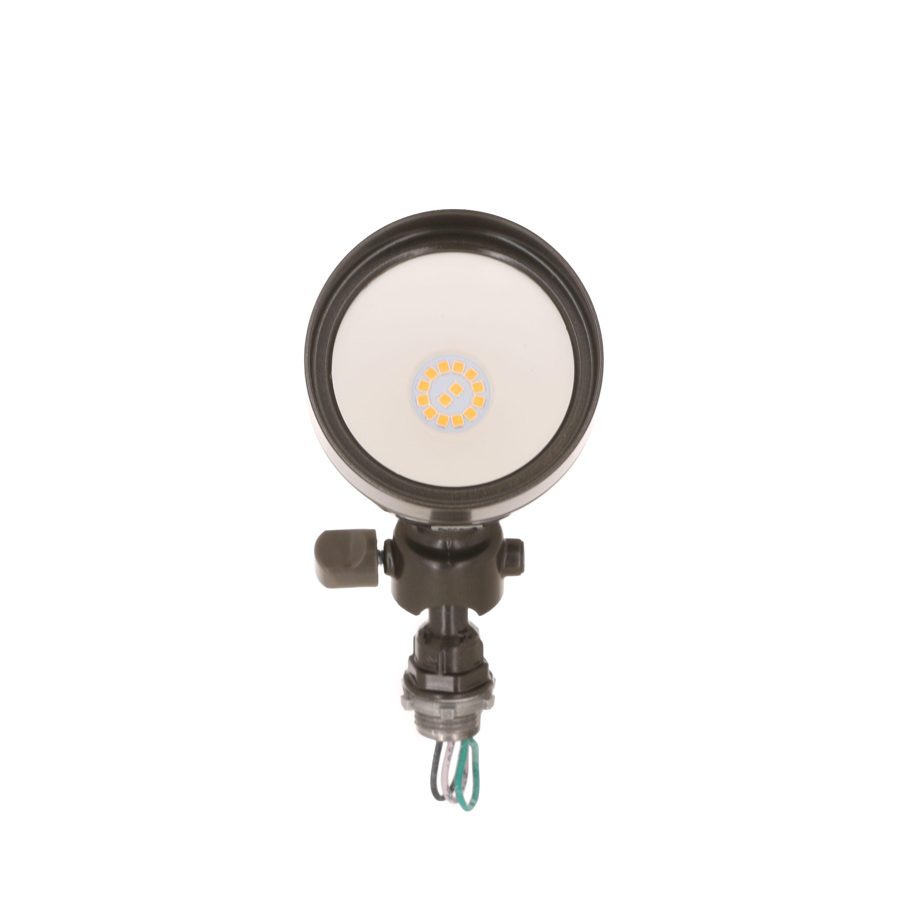 Hubbell 120 -Watt EQ LED Bronze 1 -Head Switch-Controlled Flood Light with Adjustable 1000
