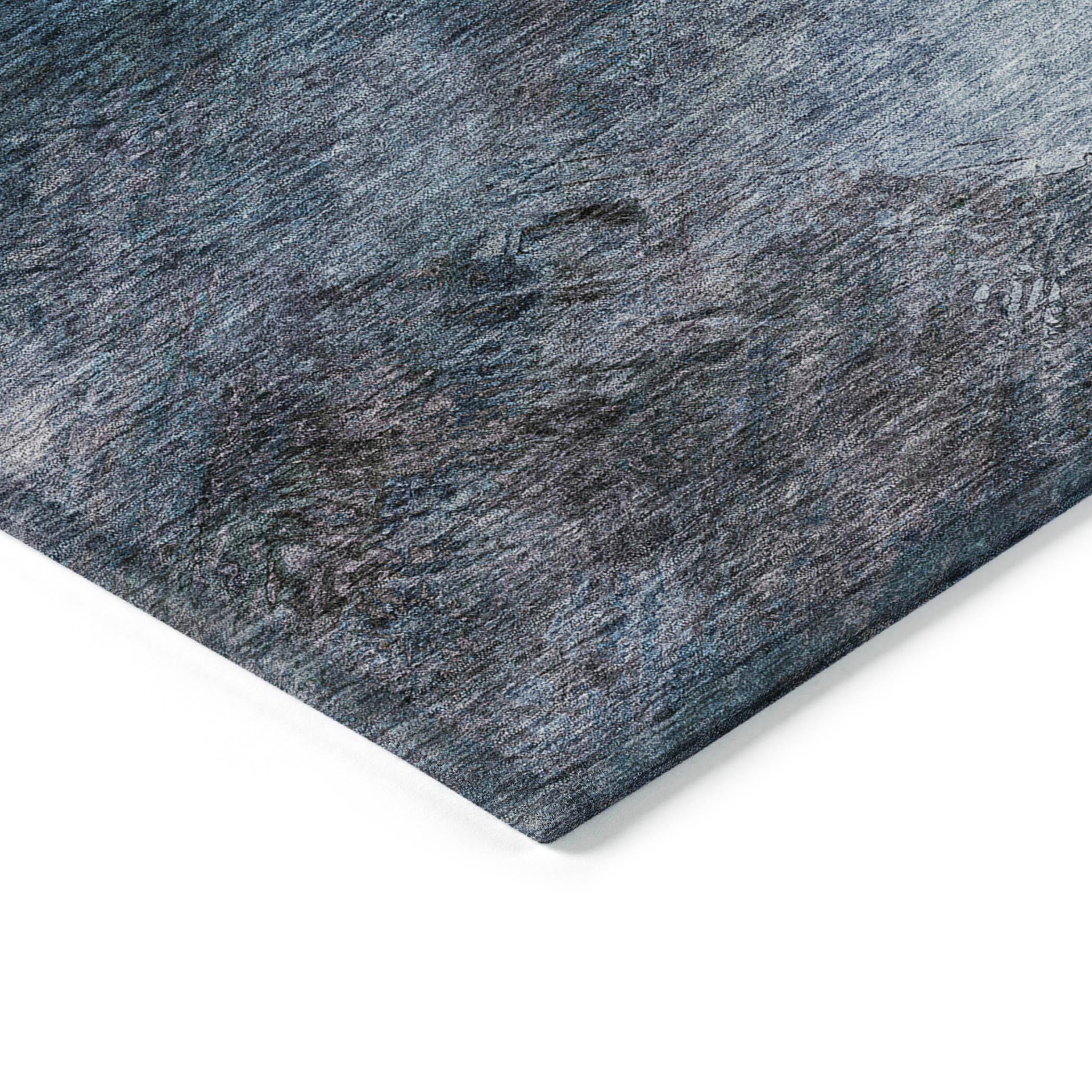 Addison Rugs Chantille Indoor/Outdoor Transitional Modern Blue Washable Rectangle Rug, 8' x 10'