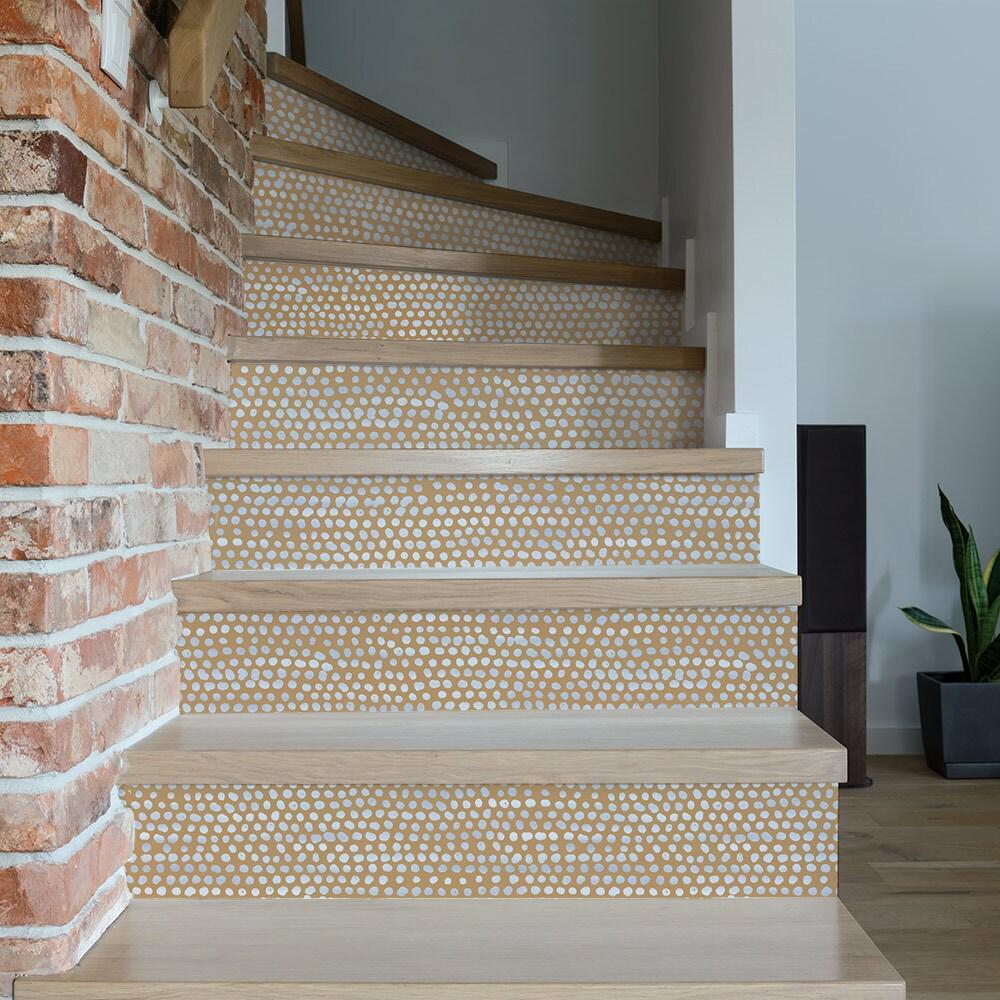 Tempaper & Co. Moire Dots Removable Peel and Stick Wallpaper, Toasted Turmeric Dots, 28 sq. ft.: Vinyl, Self-Adhesive, Modern Decor