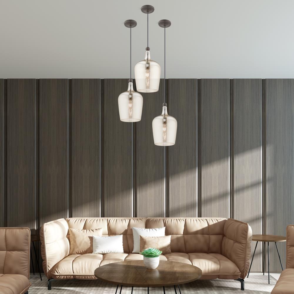 Livex Lighting Art Glass 1 - Light Pendant in  English Bronze