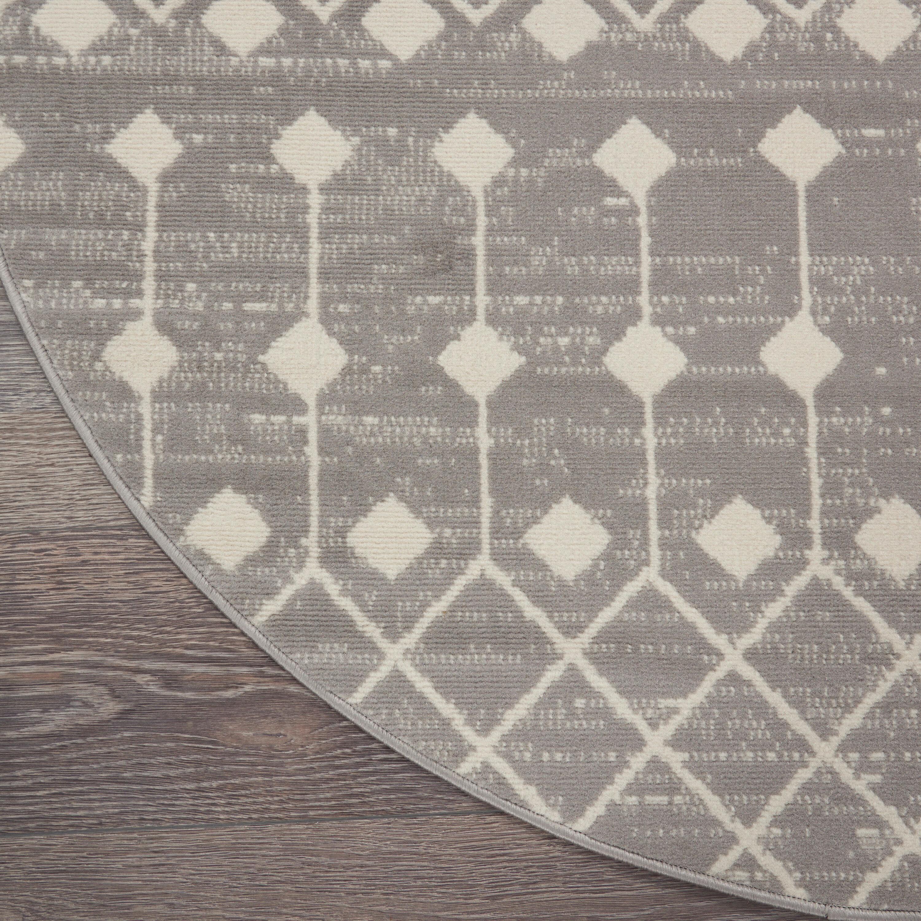 Nourison Grafix GRF37 Indoor Area Rug Grey 8' x ROUND