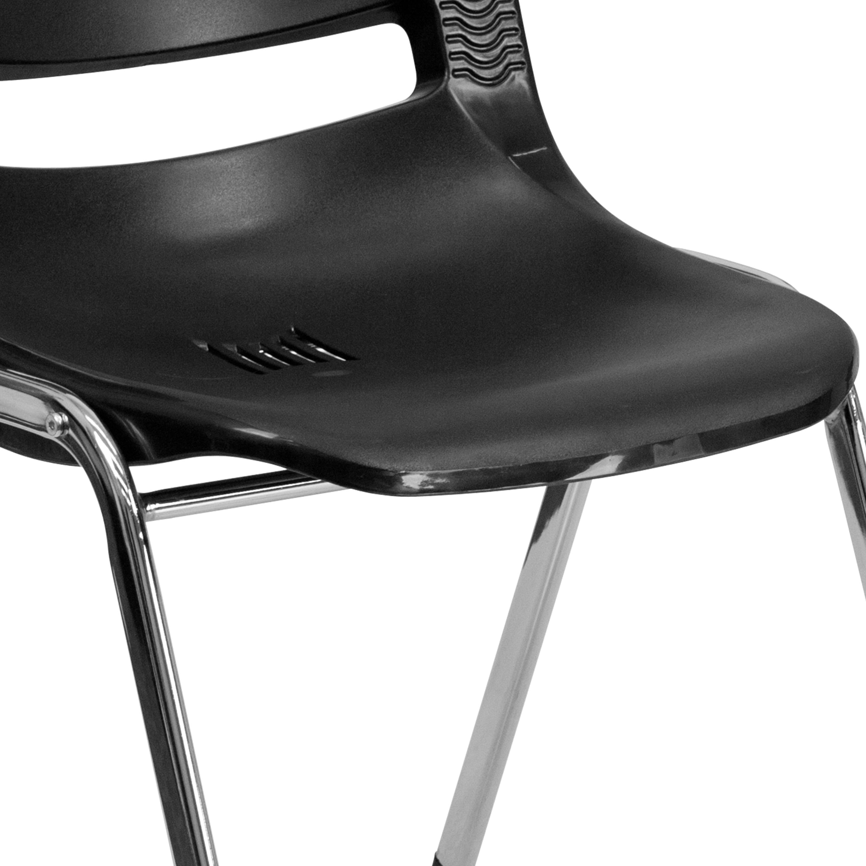 Kaia 880 lb. Capacity Ergonomic Shell Stack Chair with Chrome Frame