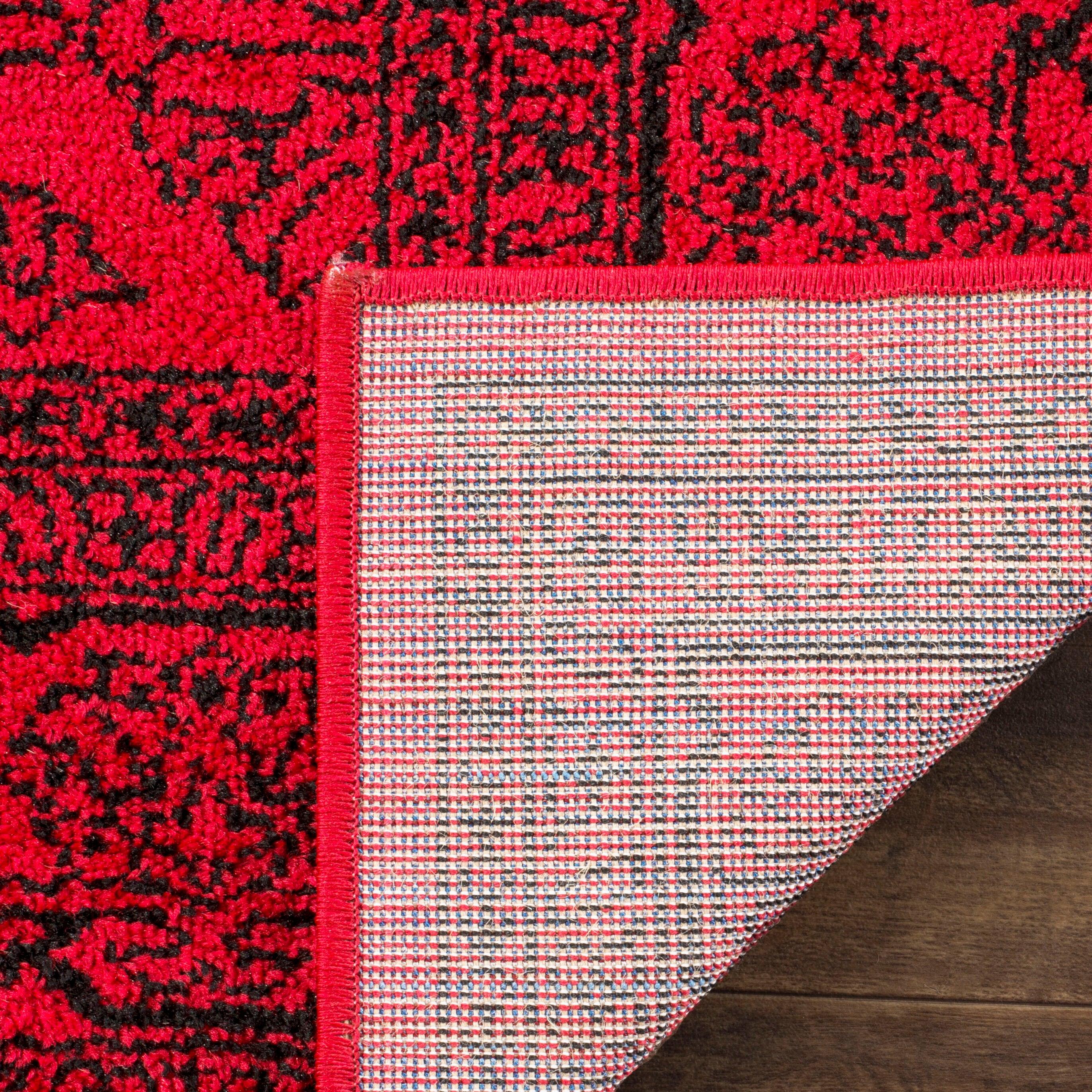 Adirondack ADR108 Power Loomed Area Rug - Red/Black - 8'9"x11'9" - Safavieh.