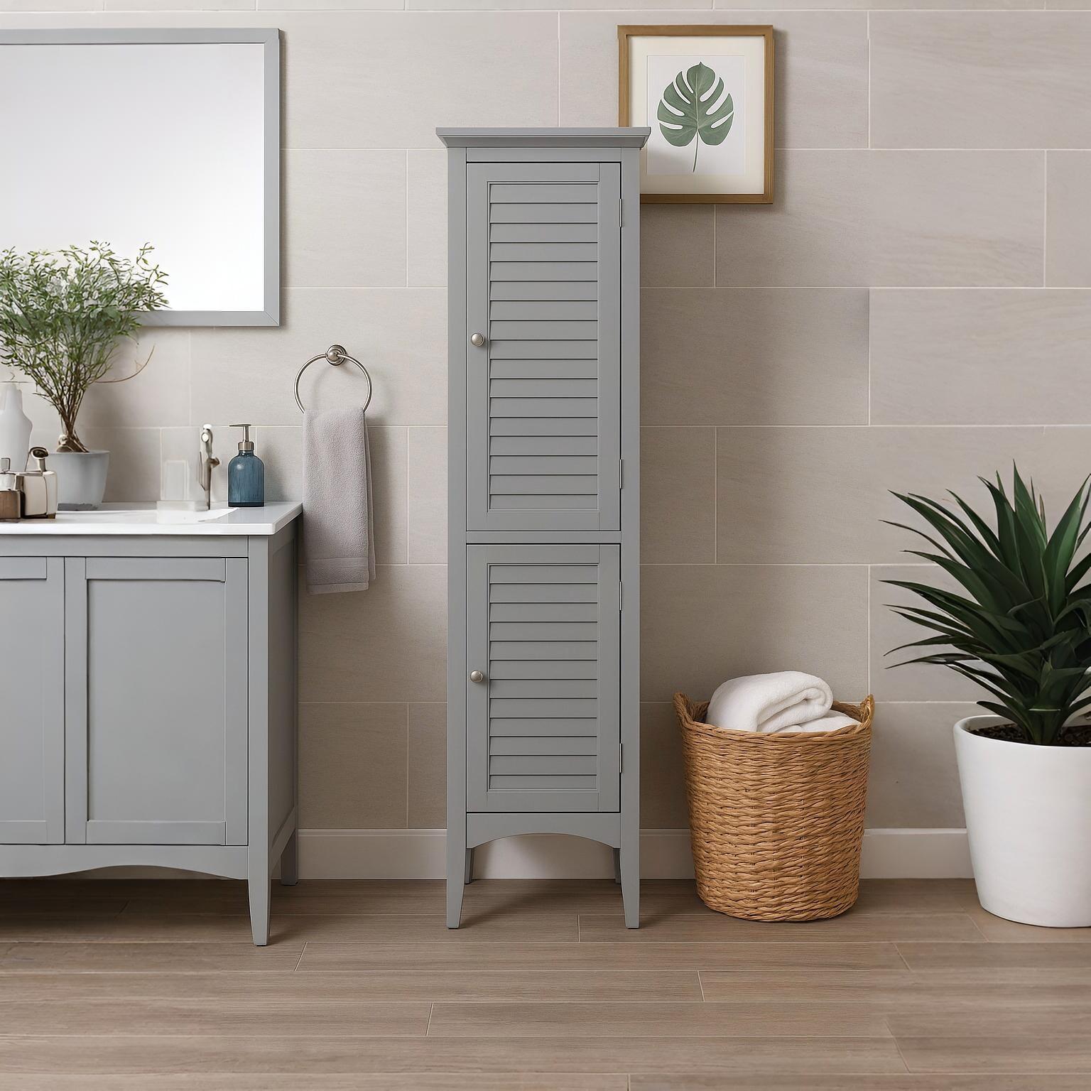 Teamson Home Glancy Freestanding Linen Tower