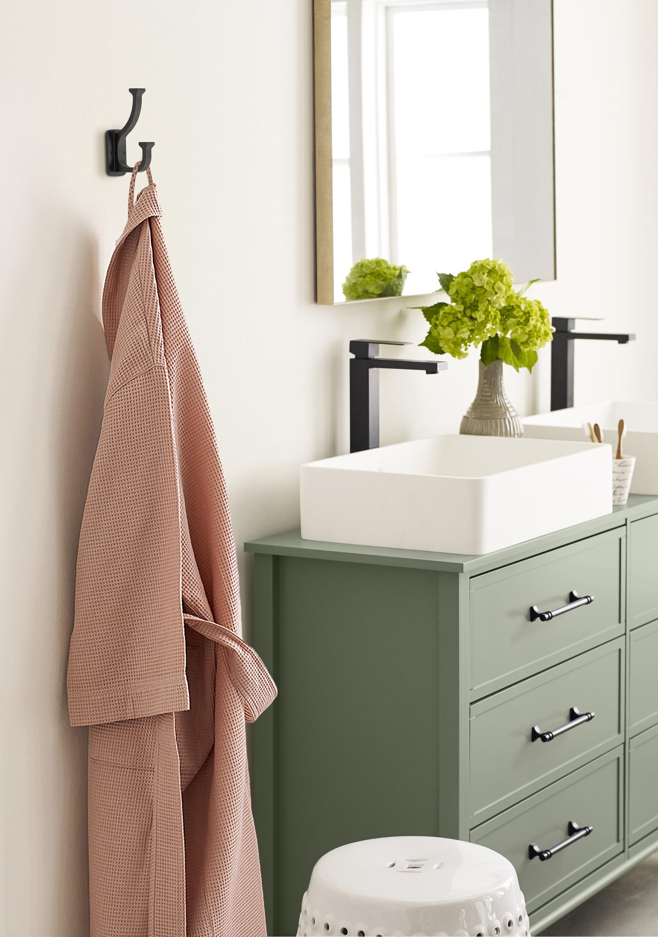 Alder Transitional Double Prong Decorative Wall Hook