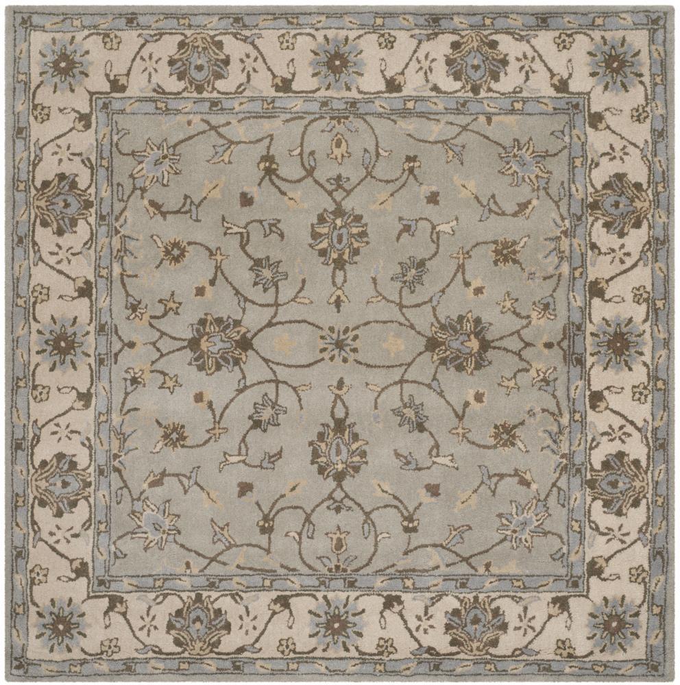 Heritage HG862 Hand Tufted Area Rug - Beige/Grey - 6'x6' - Safavieh.