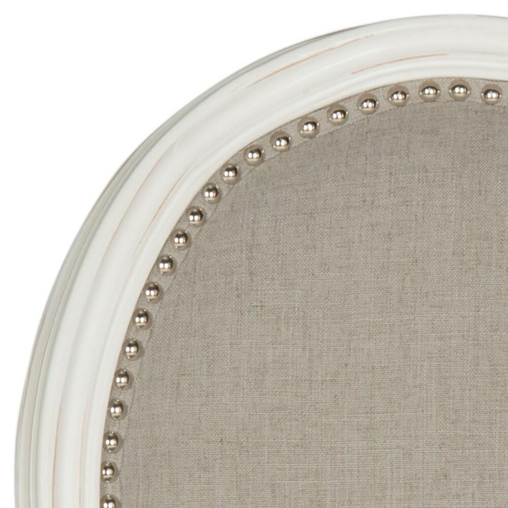 Holloway 19''H French Brasserie Oval Side Chair (Set of 2) - Light Grey/Cream - Safavieh