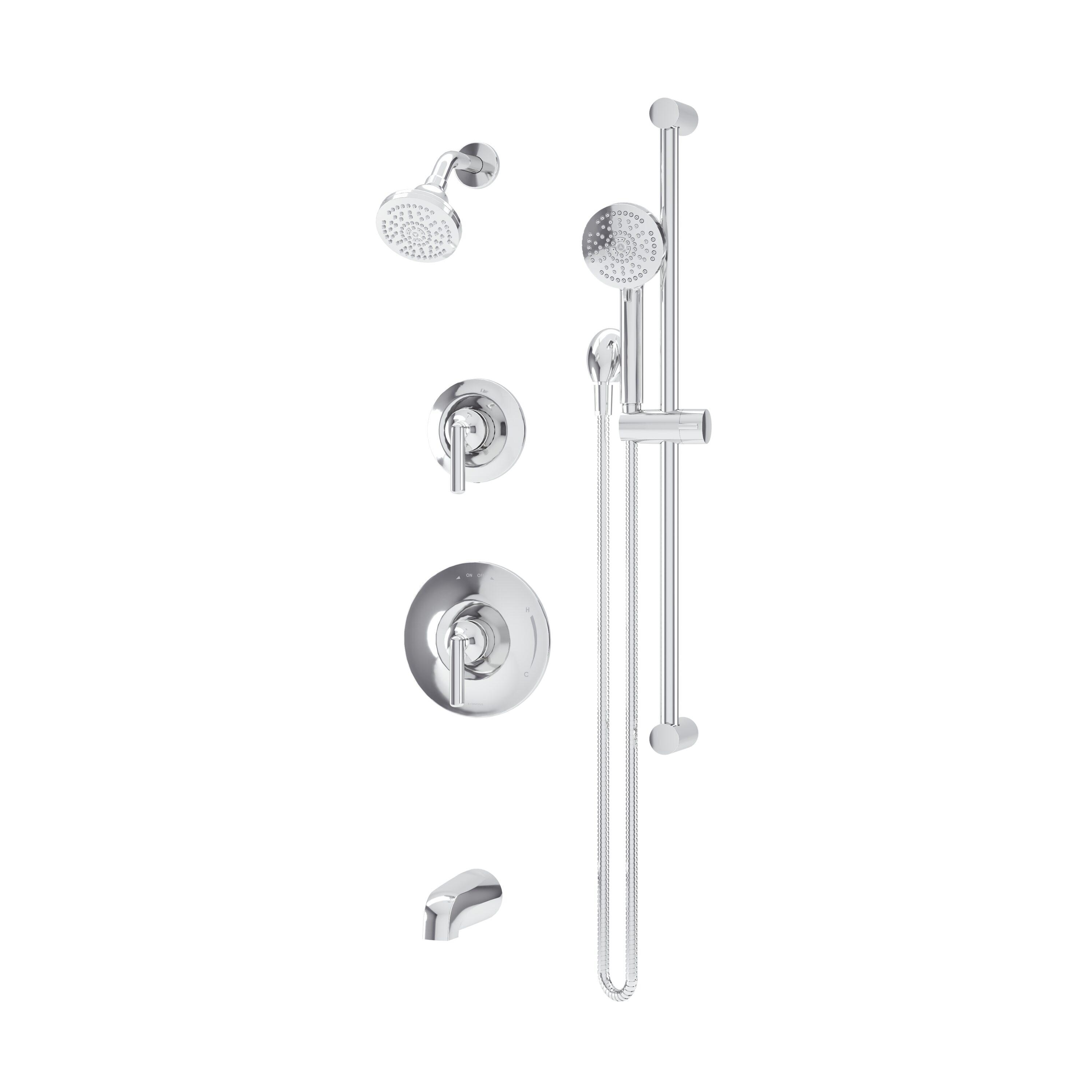 Birch HydroMersion Double Handle Tub and Shower Trim Kit with Hand Spray