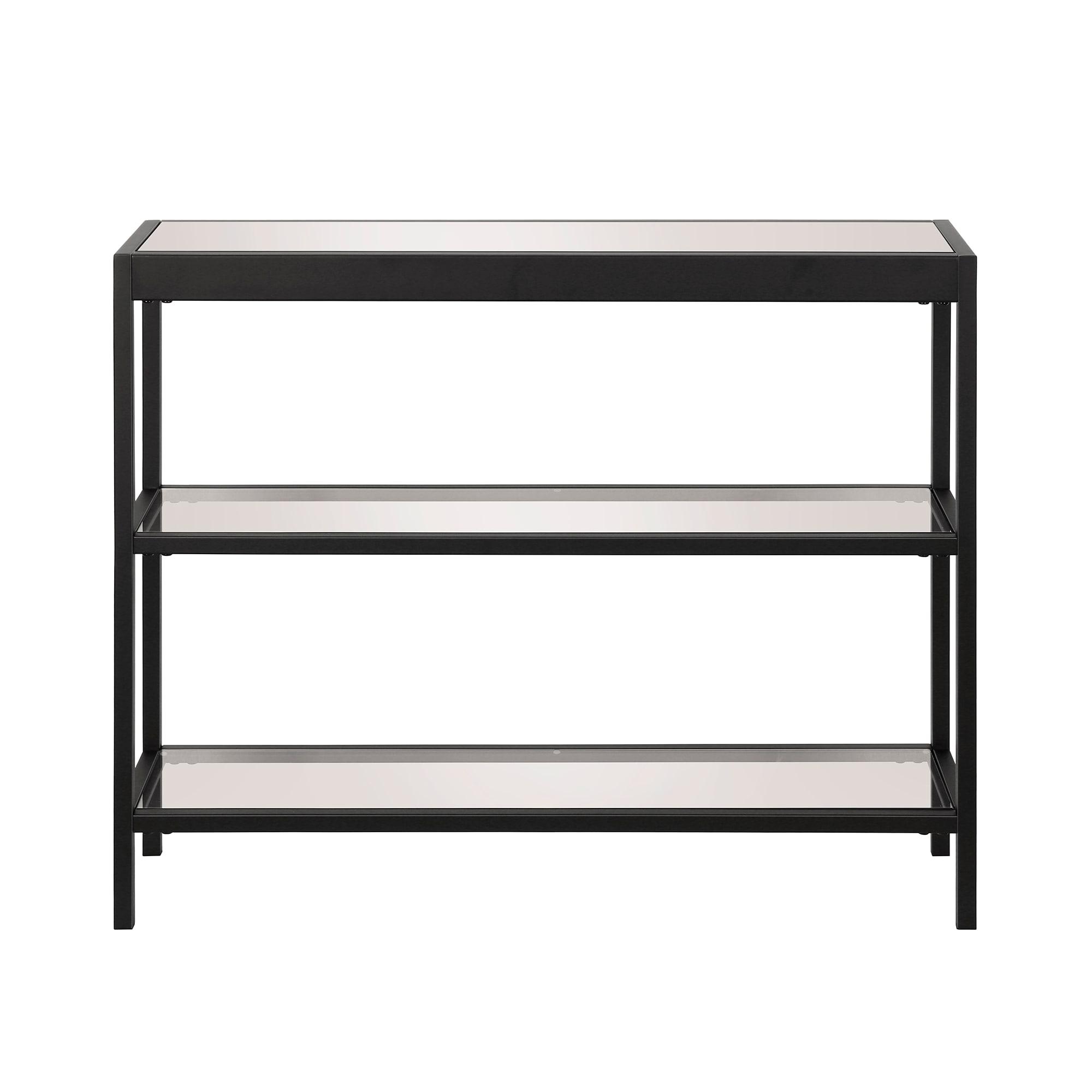 Evelyn&Zoe Alexis 36" Wide Rectangular Console Table, Blackened Bronze