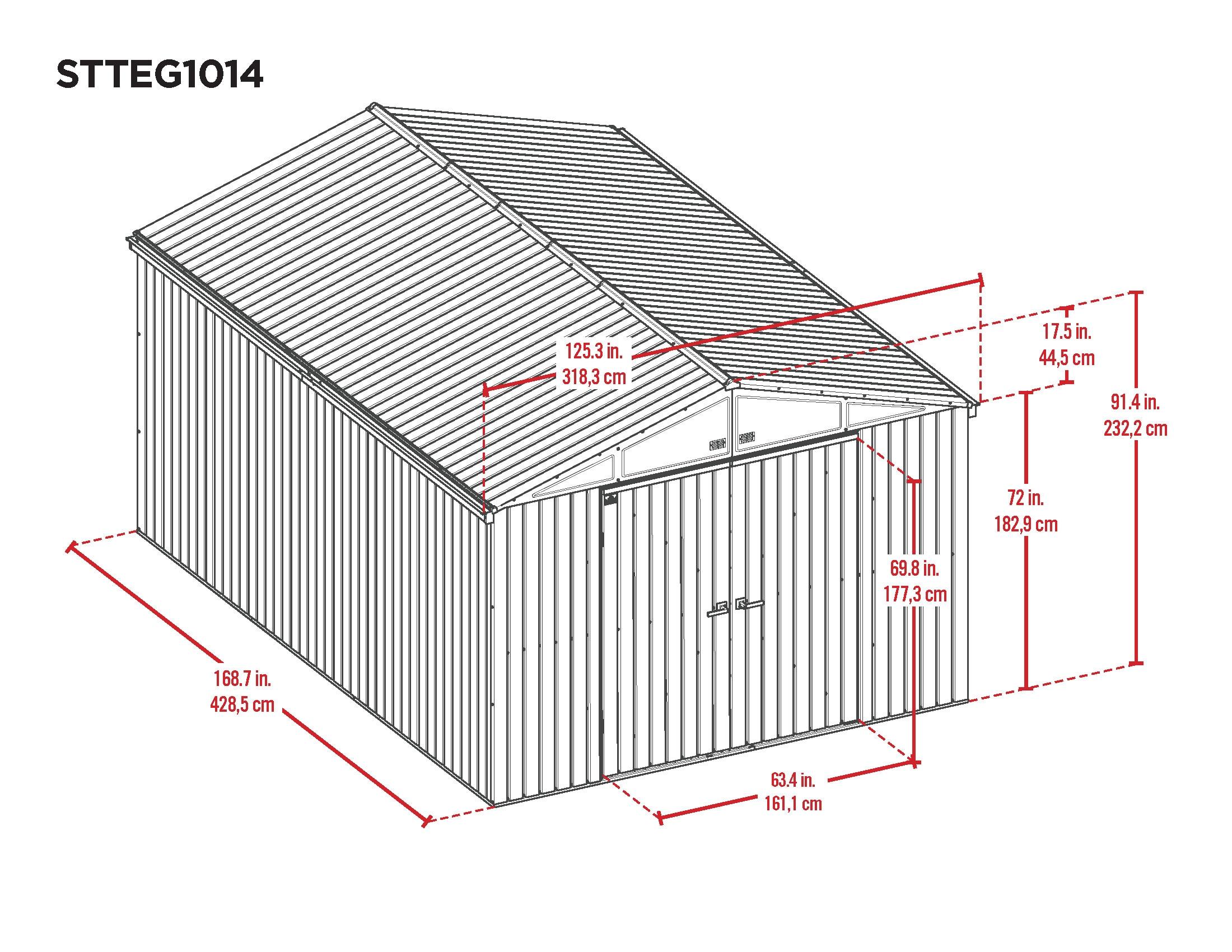 Scotts Lawn Care Storage Shed, 10x14, Green