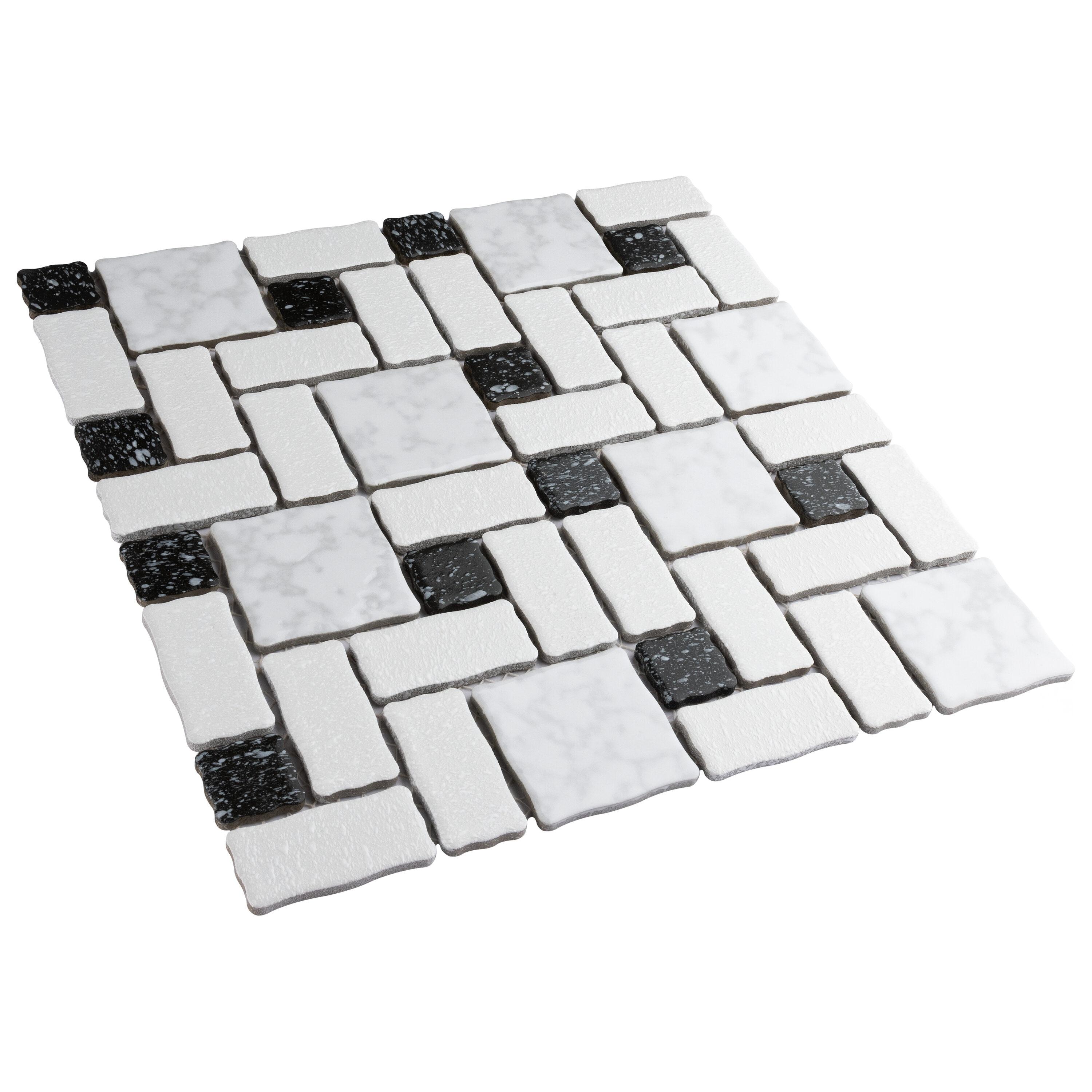 Academy Random Sized Straight Edge Porcelain Versailles Mosaic Wall & Floor Tile