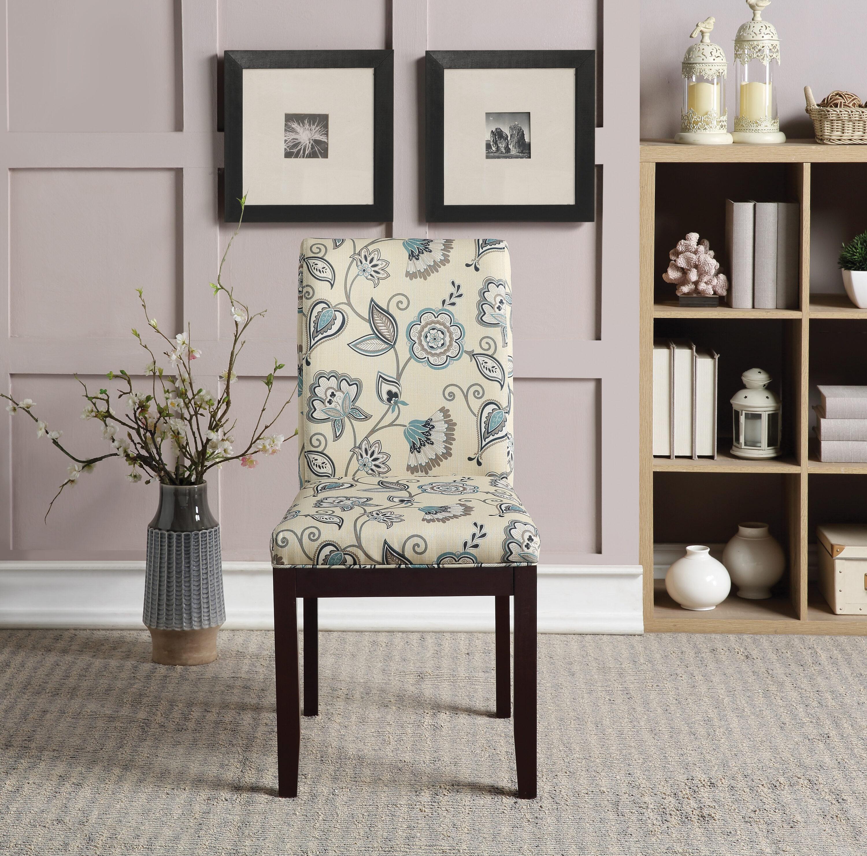 OSP Home Furnishings Dakota Parsons Chair in Avignon Sky Fabric