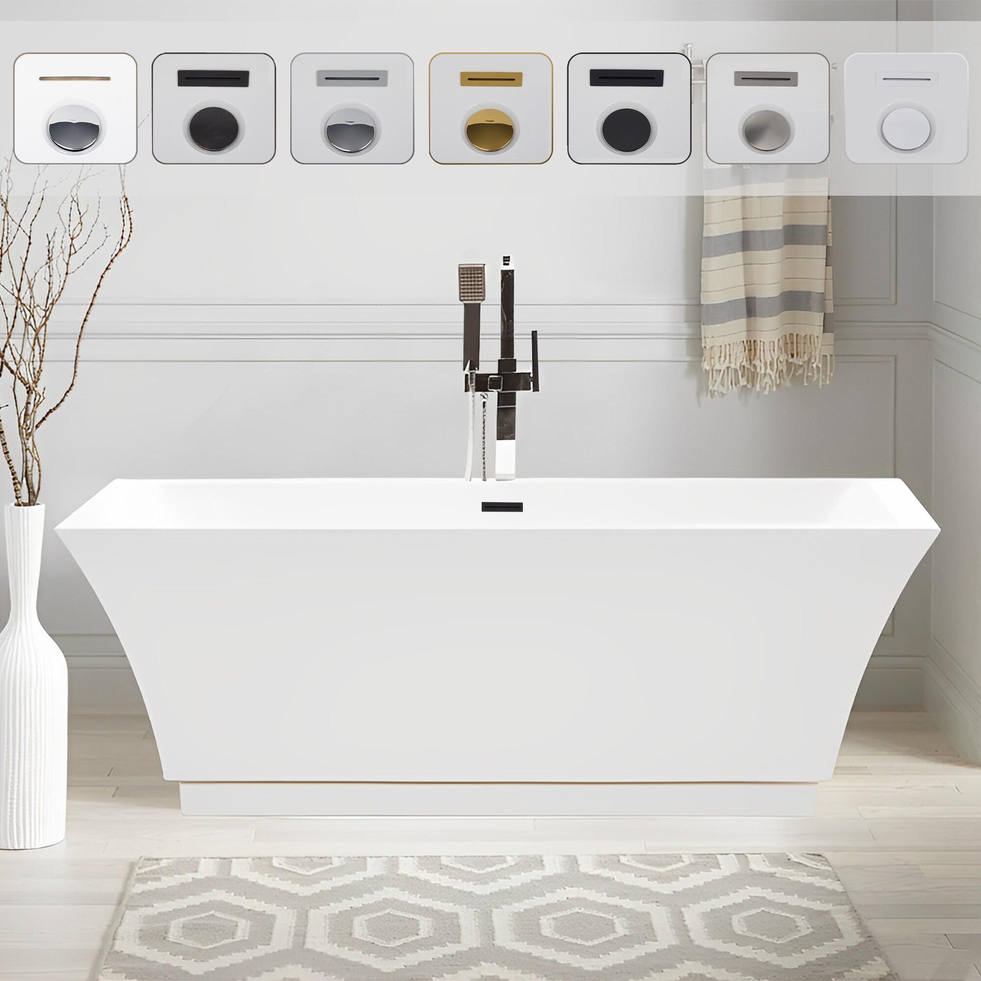67'' x 31'' Freestanding Soaking Acrylic Bathtub