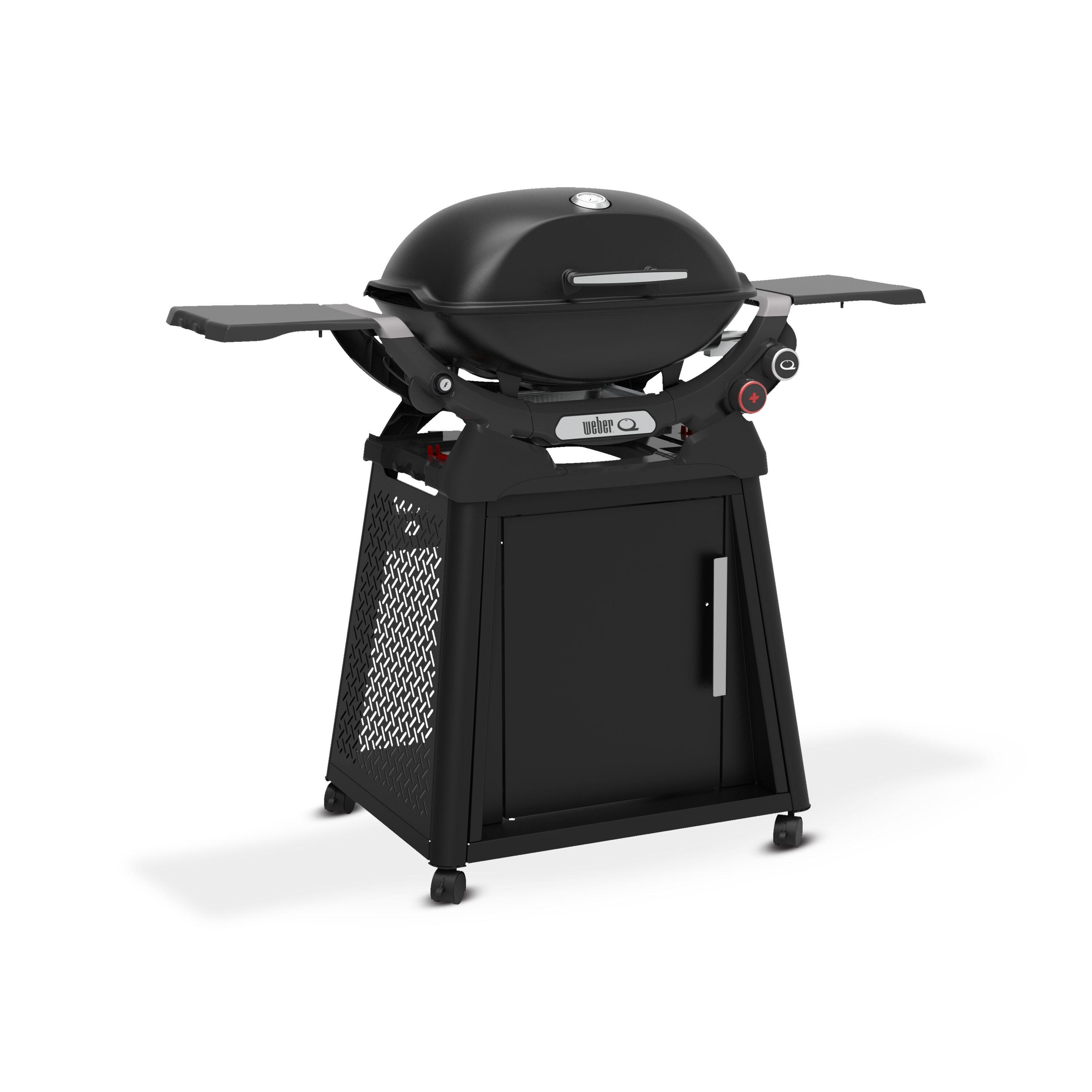 Weber Q2800N+ Gas Grill (Liquid Propane) With Stand Bundle, Black