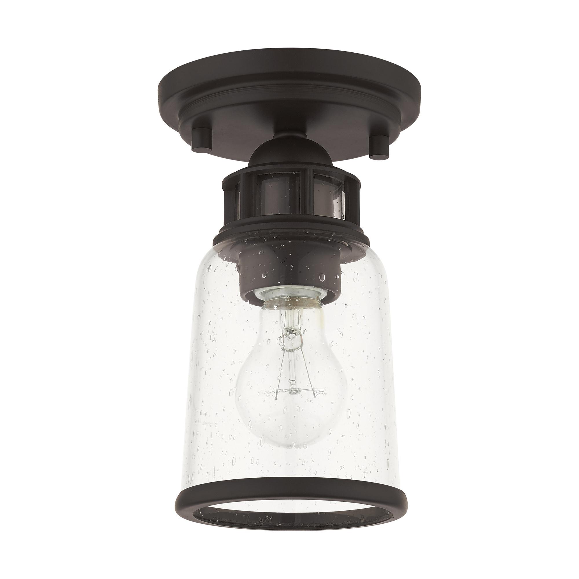 Livex Lighting Lawrenceville 1 - Light Flush Mount in  Bronze