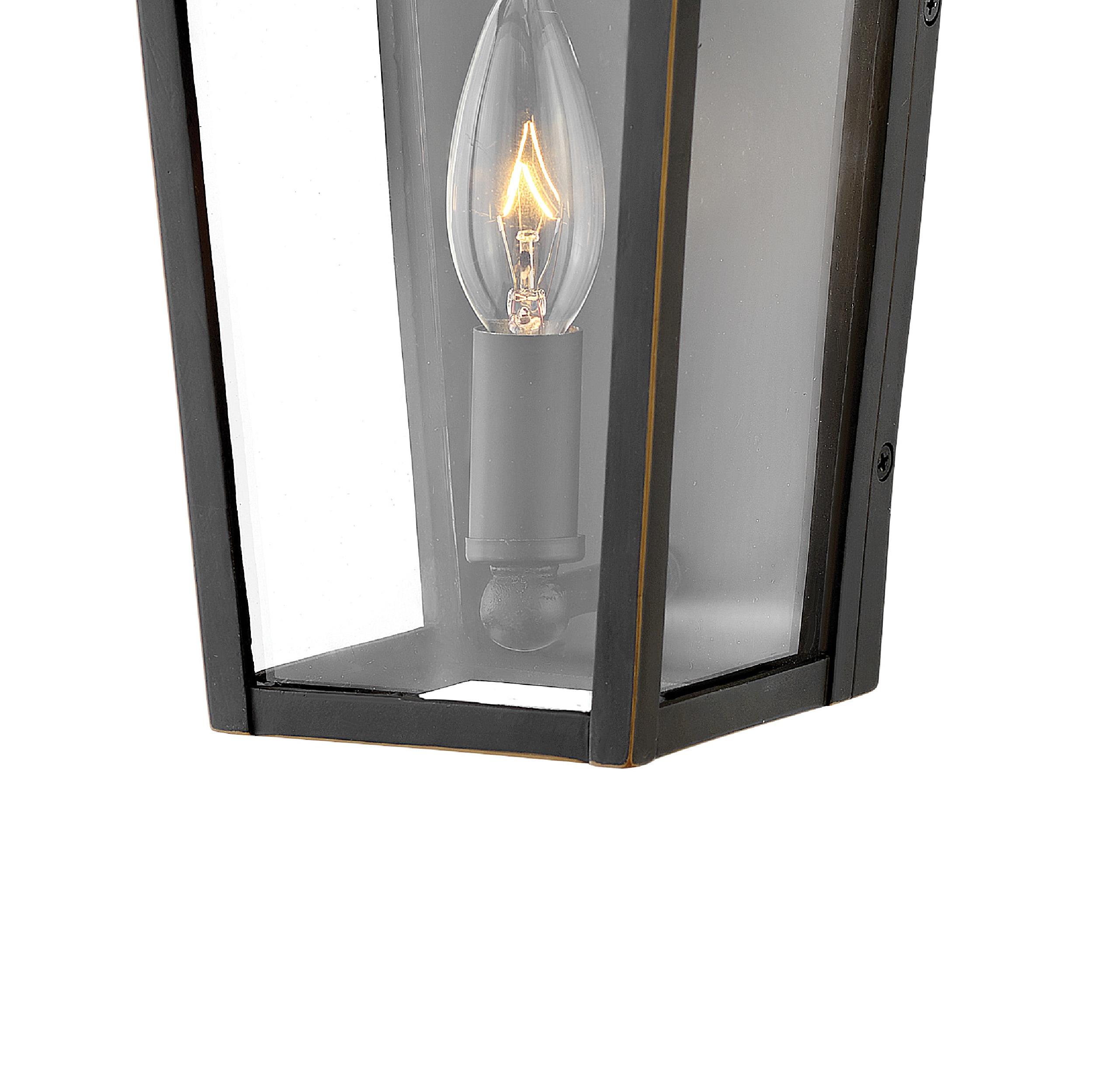 Oil Rubbed Bronze Outdoor Lantern with Clear Glass