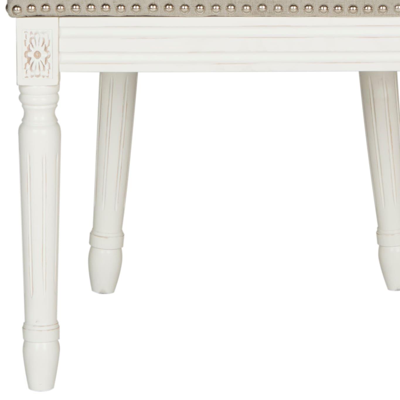 Holloway 19''H French Brasserie Oval Side Chair (Set of 2) - Light Grey/Cream - Safavieh