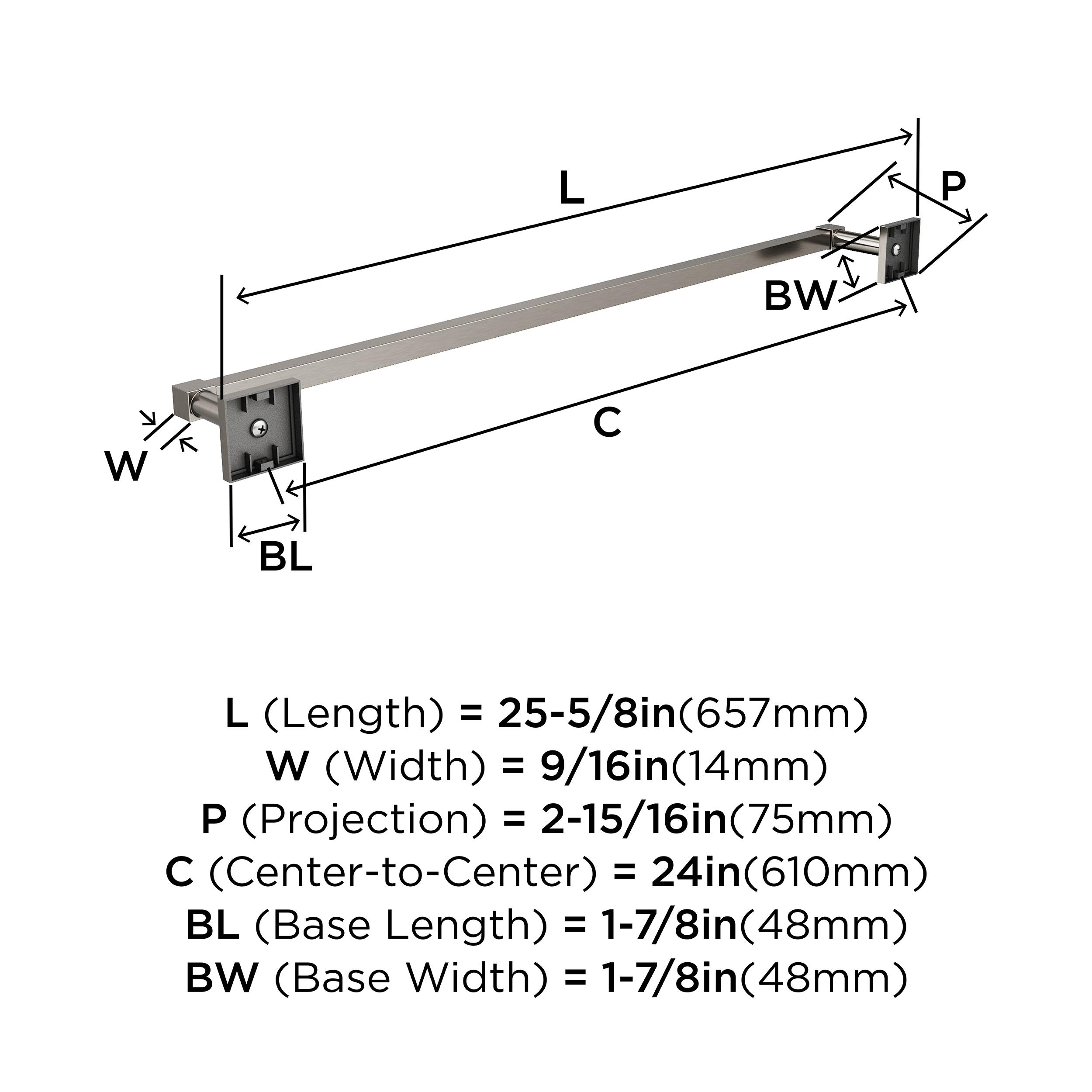 Appoint 25.87" Wall Mounted Towel Bar