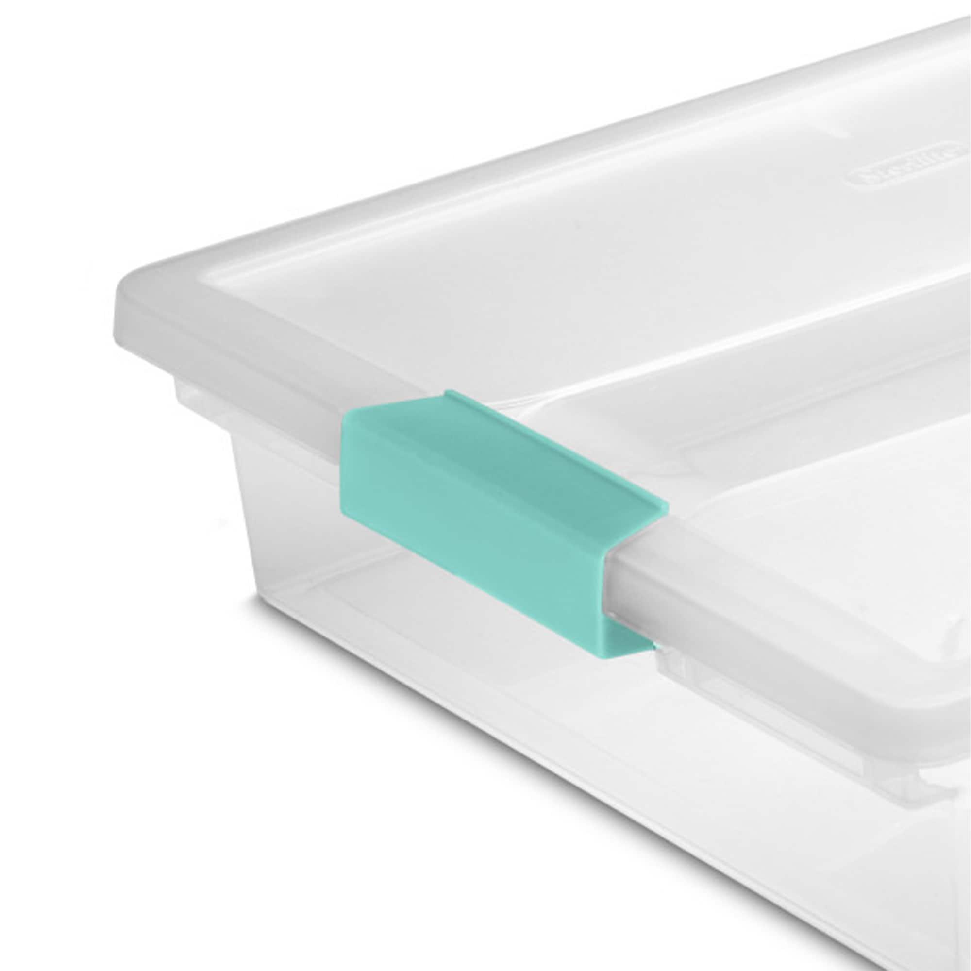 Sterilite Sterilite Plastic Stackable Storage Bin w/Clear Latch Lid (Set of 6)