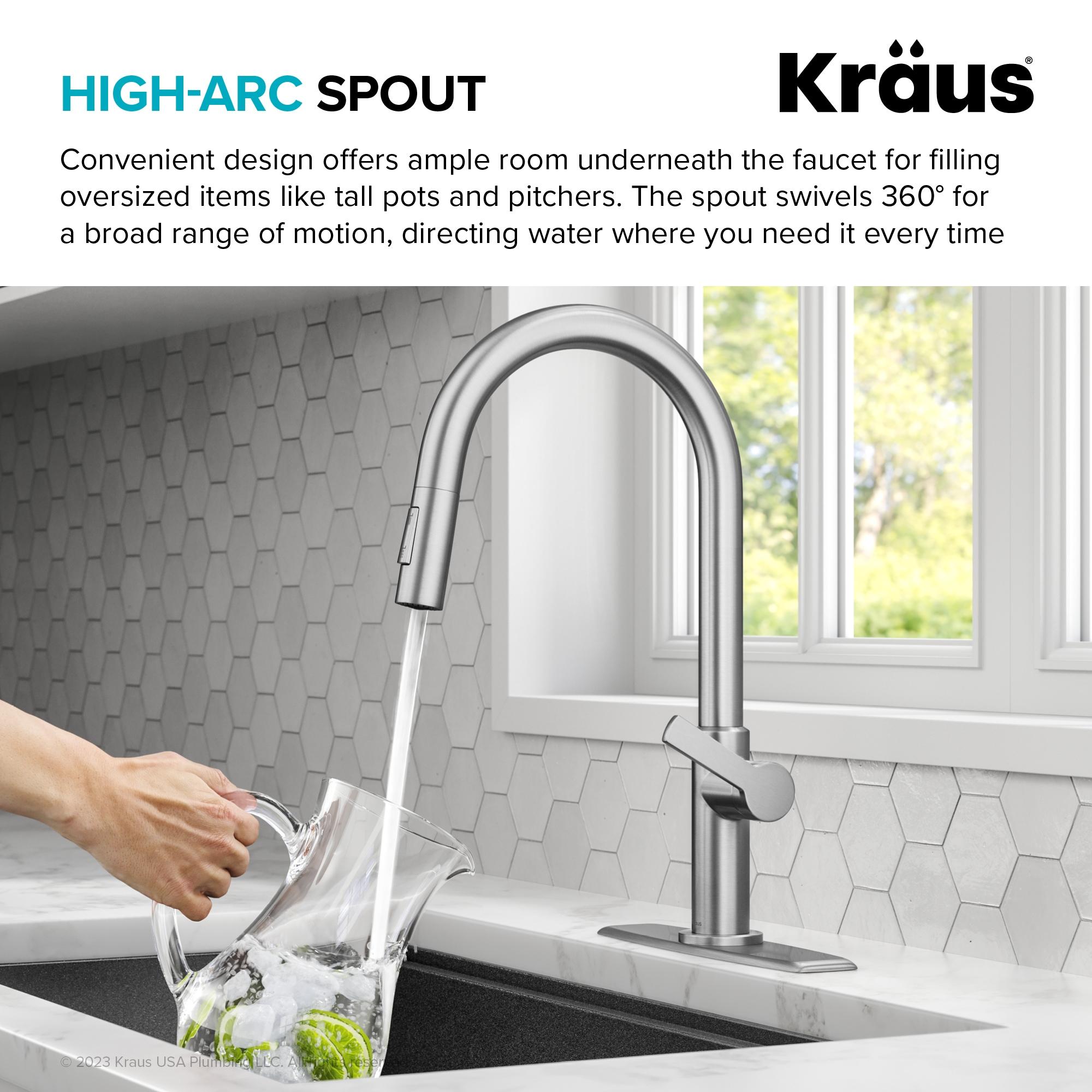 KRAUS Oletto Single Handle Pull Down Kitchen Faucet
