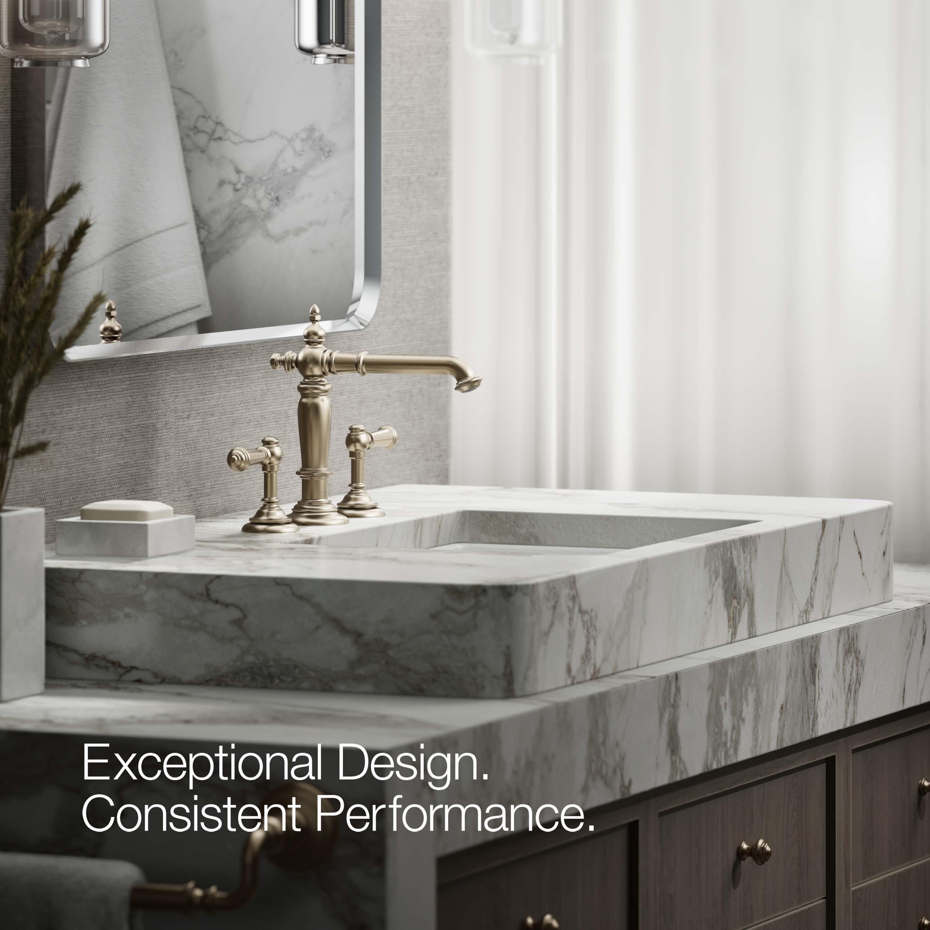 Artifacts® Widespread Bathroom Faucet with Drain Assembly