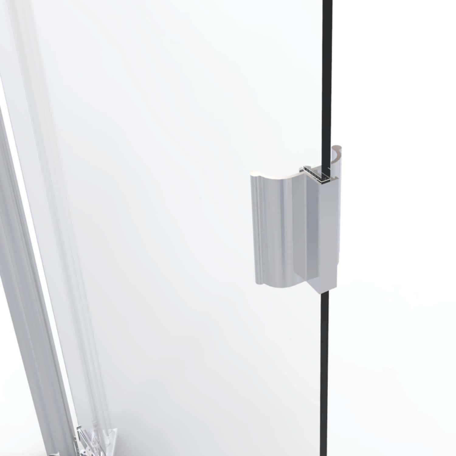 Armon 32.75" W x 66" H Pivot Semi-Frameless Shower Door