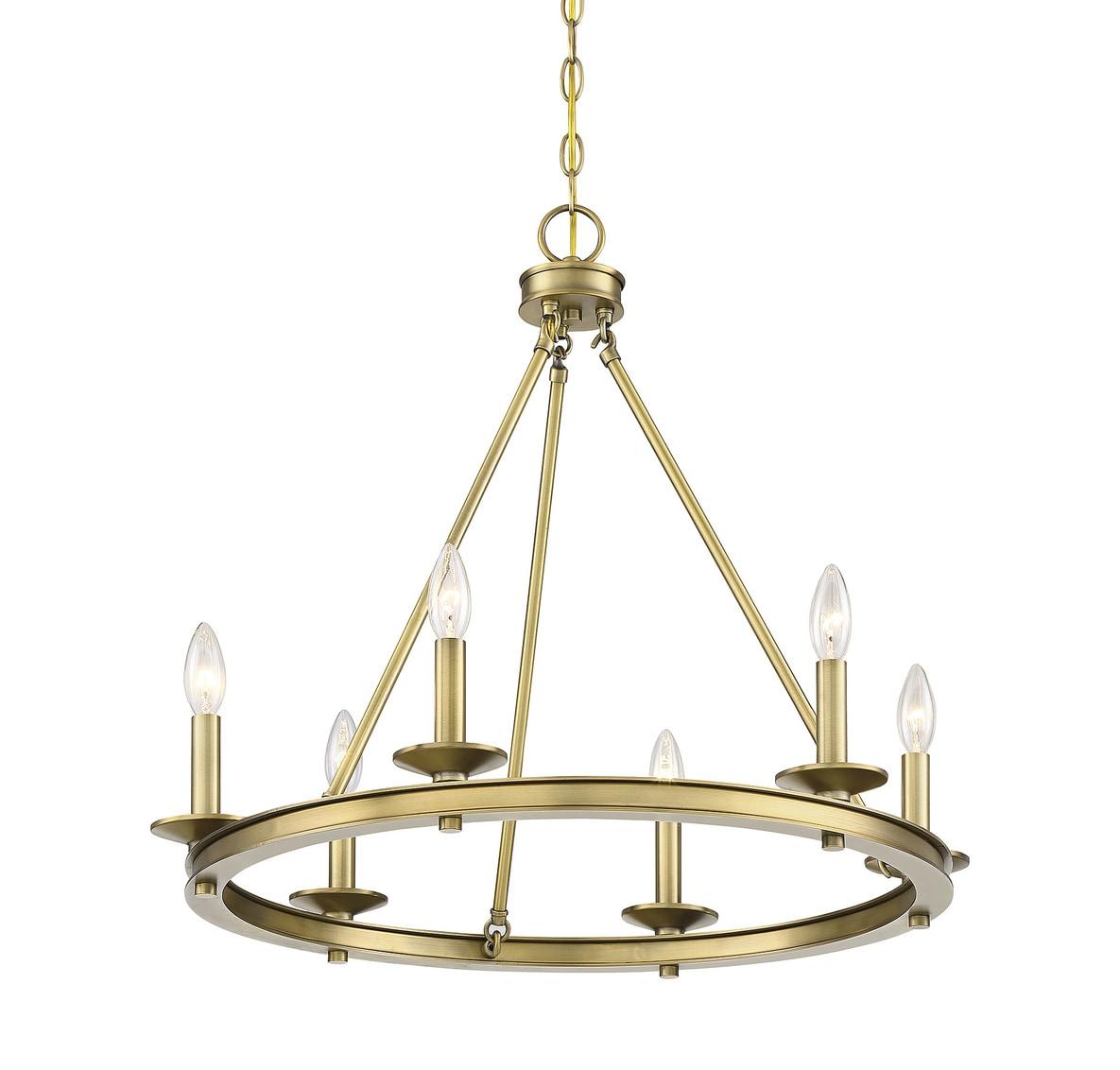 Savoy House Middleton 6 - Light Chandelier in  Warm Brass